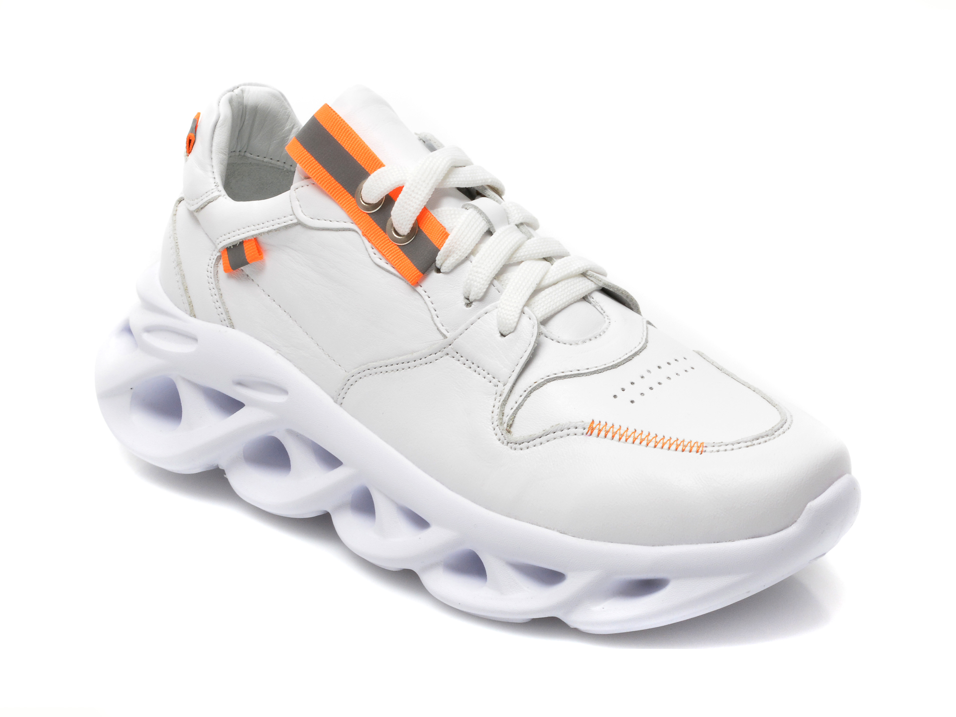 Pantofi sport ILVI albi, B2, din piele naturala /femei/pantofi imagine noua
