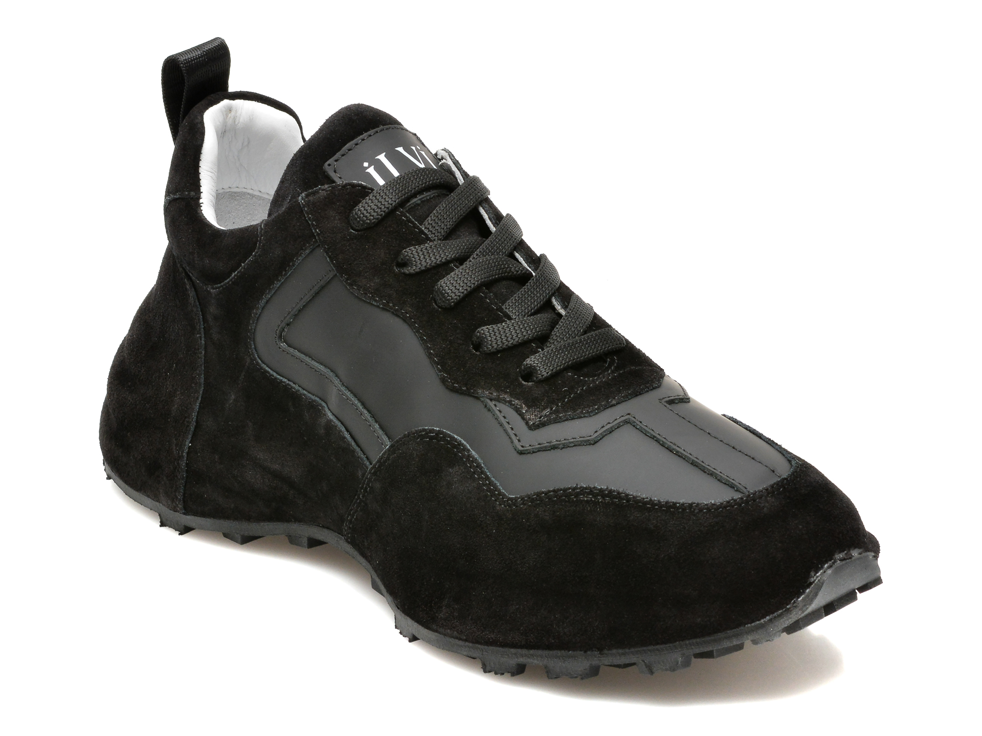 Pantofi sport ILVI negri, 384, din piele intoarsa ILVI ILVI