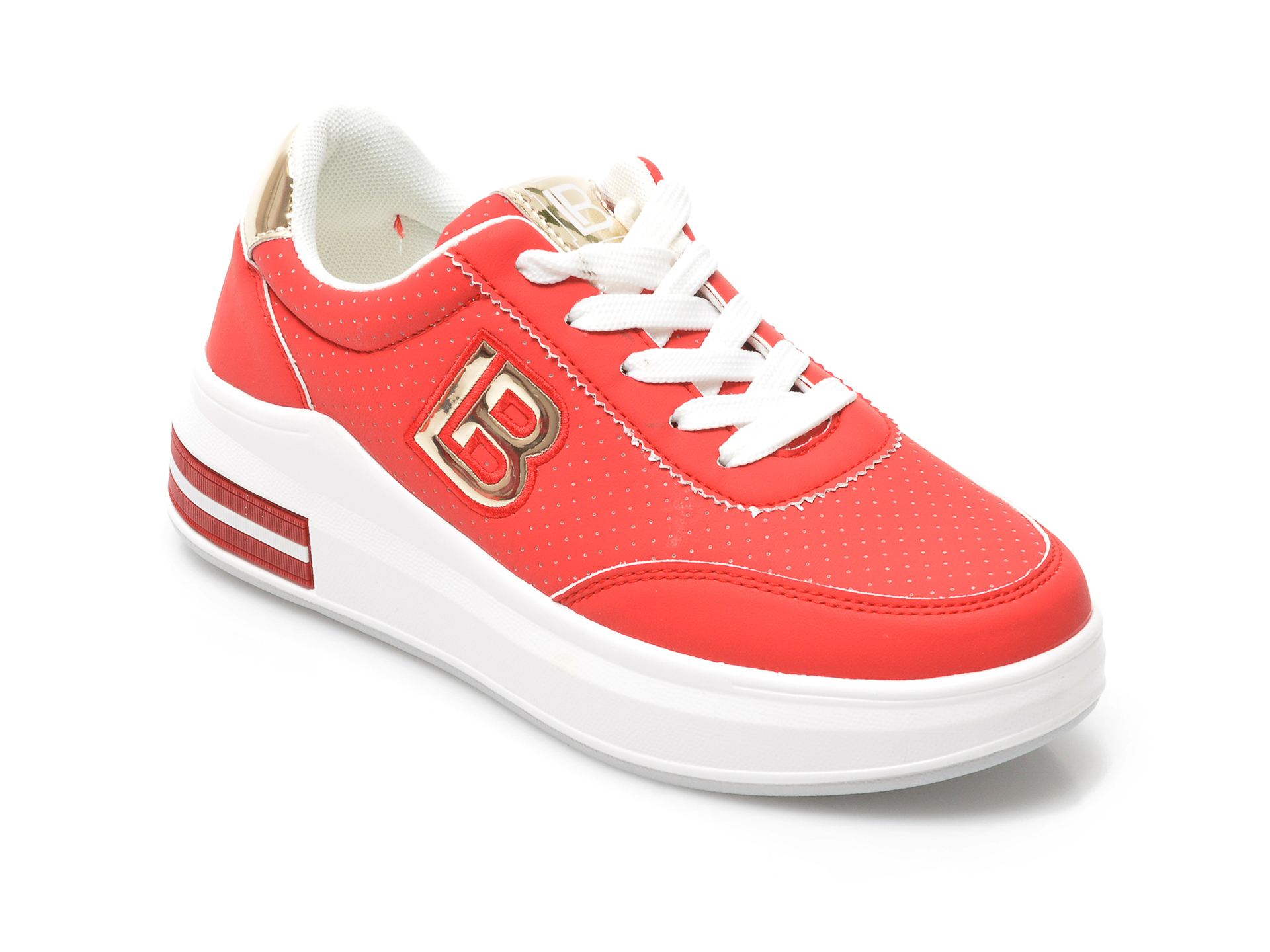 Pantofi sport LAURA BIAGIOTTI rosii, 7503, din piele ecologica /femei/pantofi imagine noua