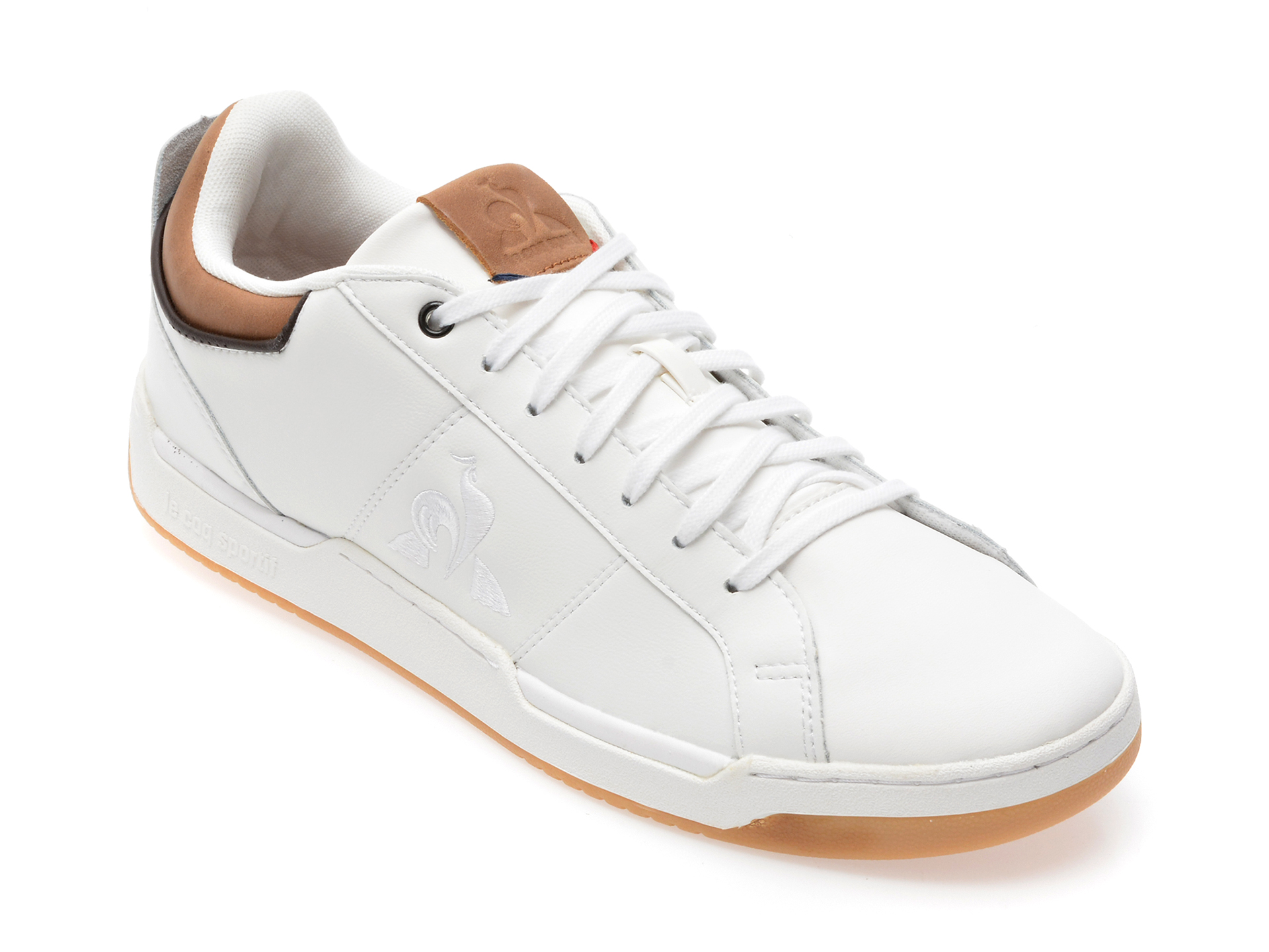 Pantofi sport LE COQ SPORTIF albi, 2210478, din piele naturala imagine reduceri black friday 2021 Le Coq Sportif