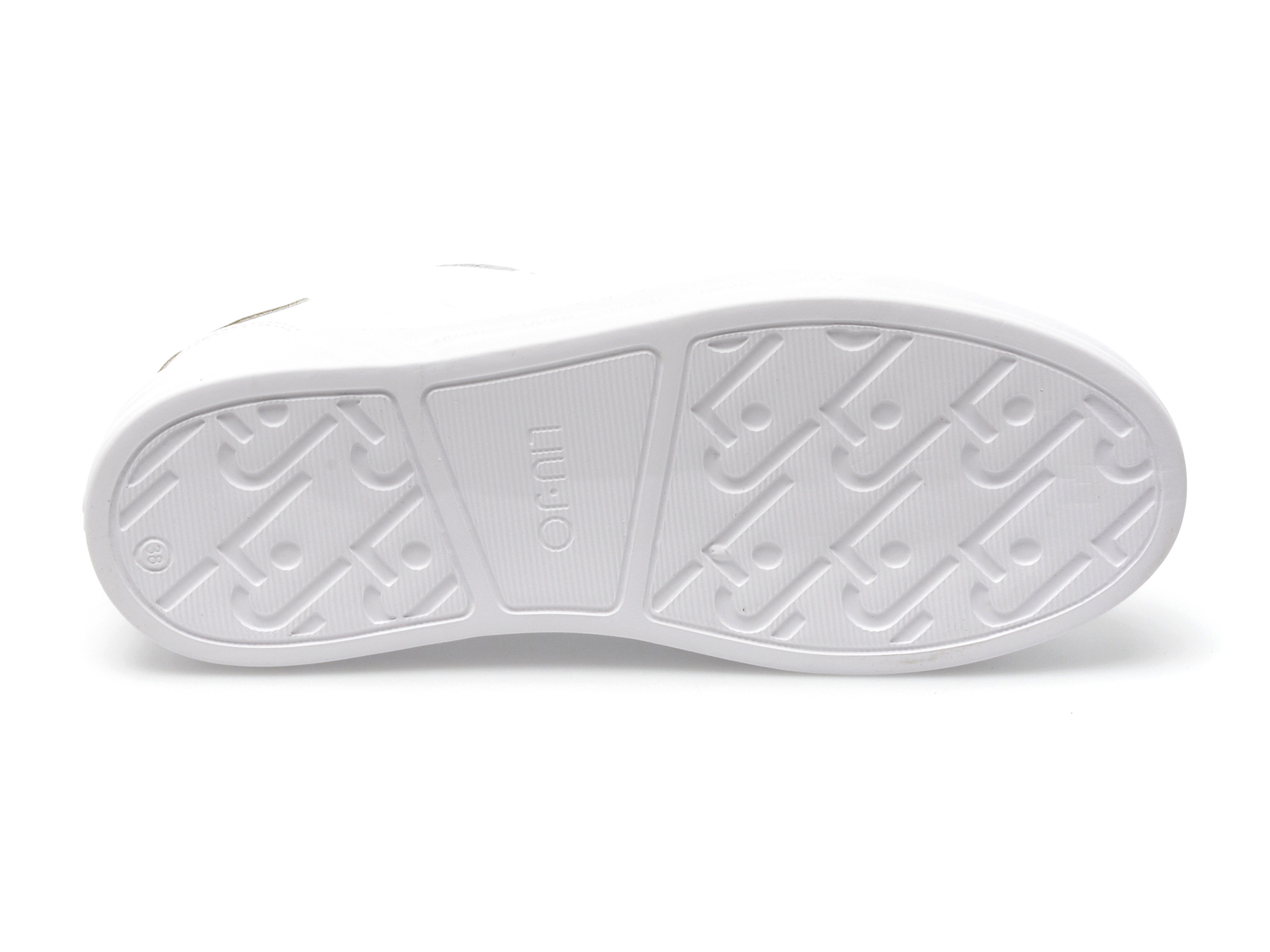 Pantofi sport LIU JO albi, CLEO09, din piele naturala si piele ecologica