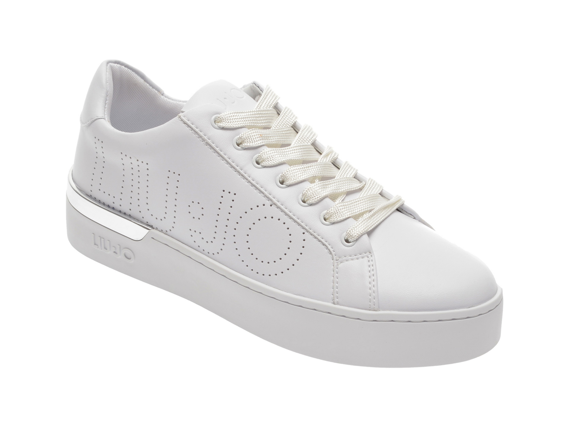 Pantofi sport LIU JO albi, SILV10, din piele ecologica New