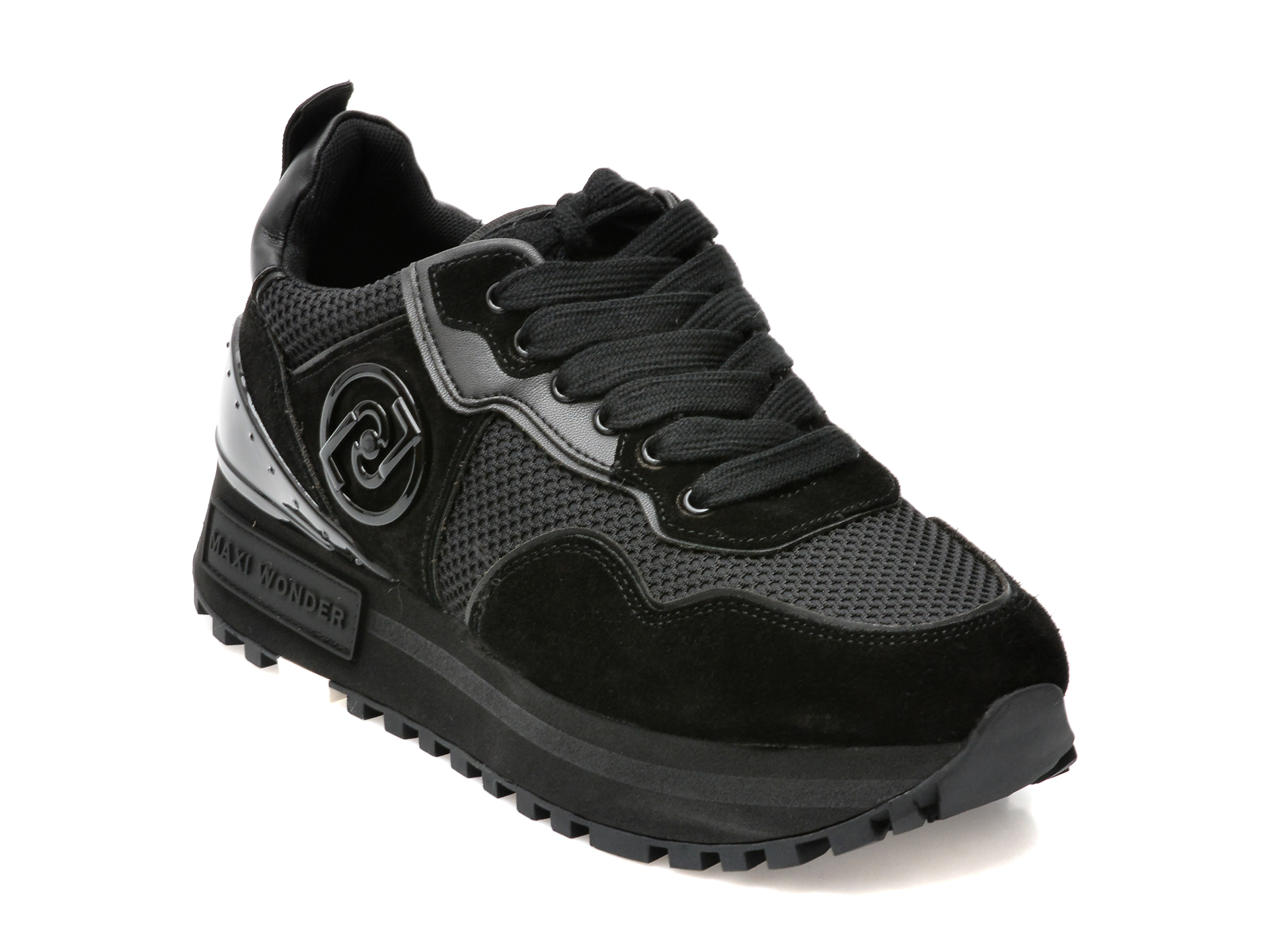 Pantofi sport LIU JO negri, MAXWO52, din material textil si piele naturala /femei/pantofi
