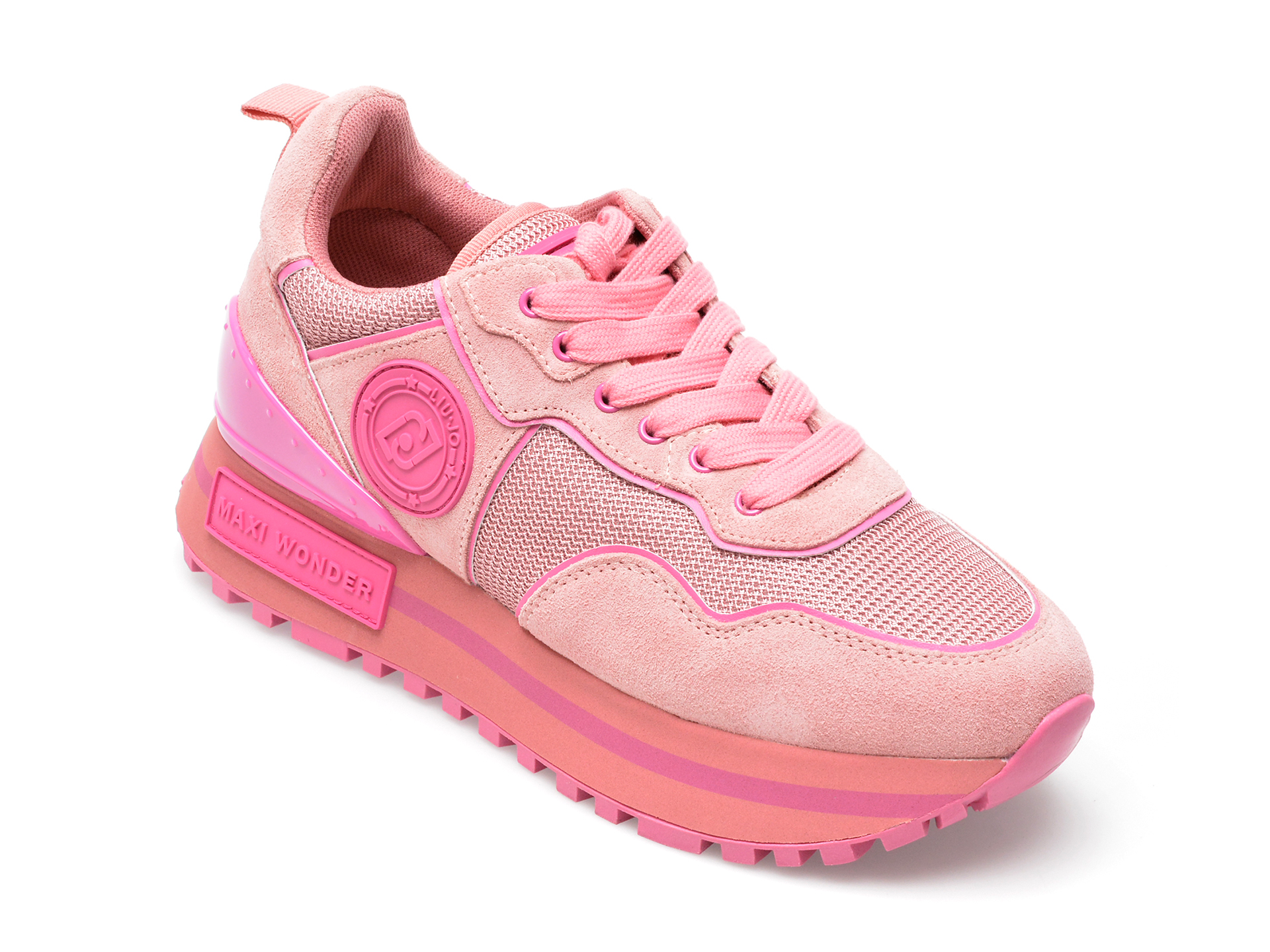 Pantofi sport LIU JO roz, MAXWO52, din material textil si piele intoarsa /sale
