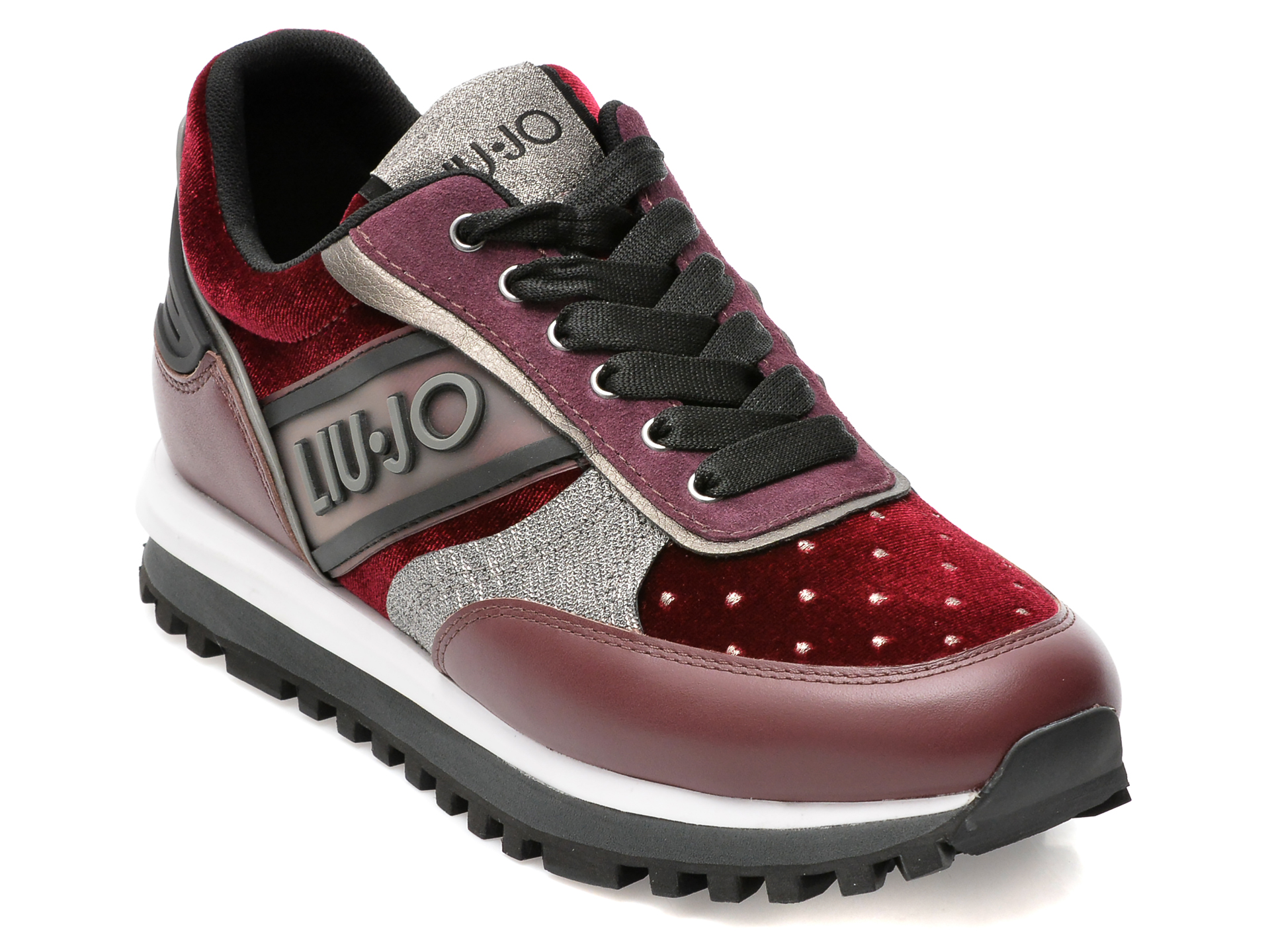 Pantofi sport LIU JO visinii, WONUP03, din material textil si piele naturala