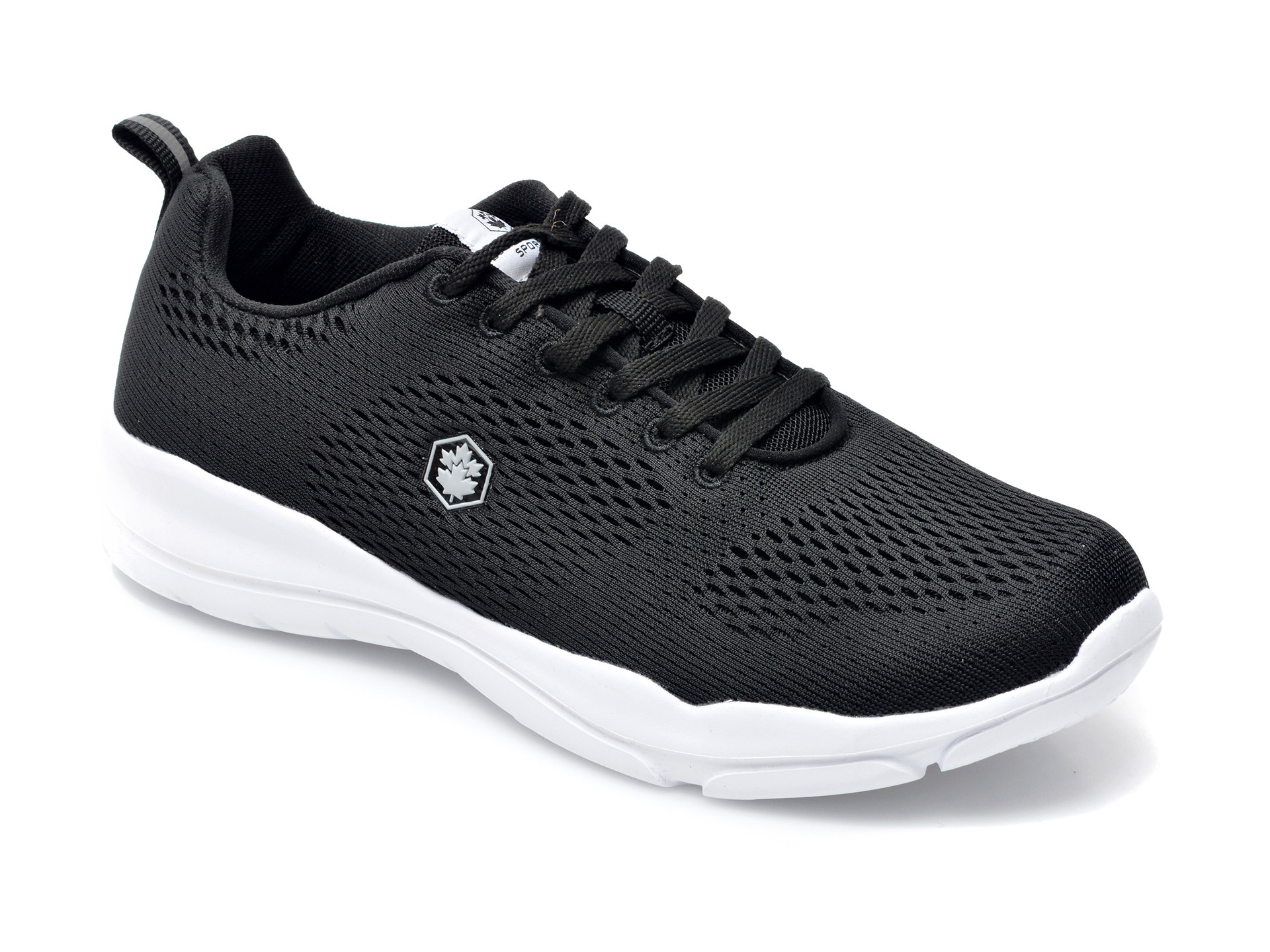 Pantofi sport LUMBERJACK alb-negru, A941001, din material textil