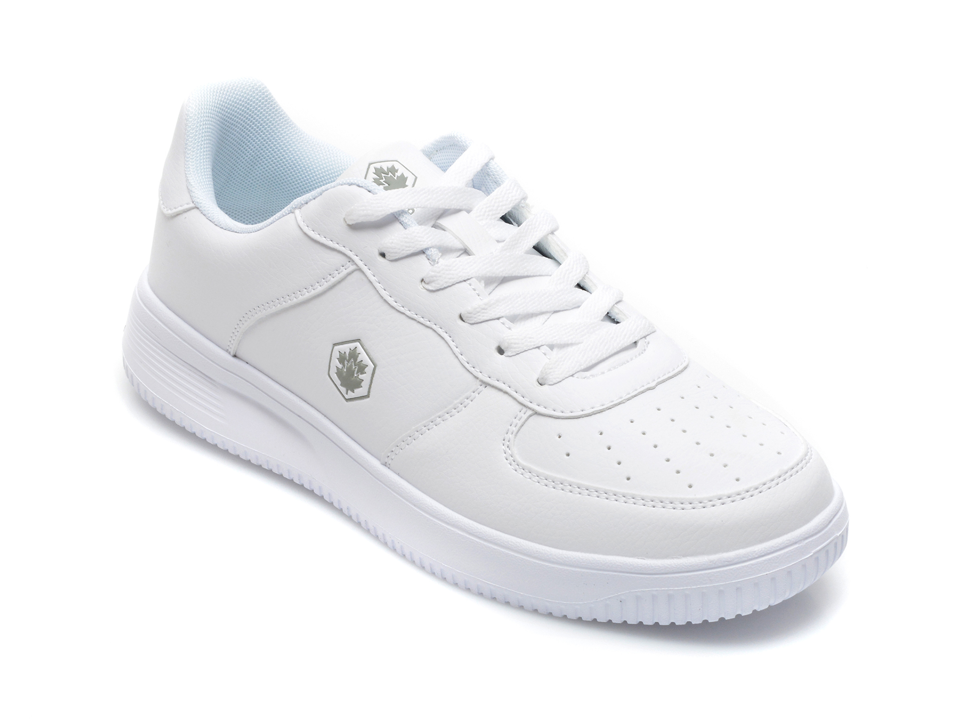 Pantofi sport LUMBERJACK albi, 7041001, din oiele ecologica imagine Black Friday 2021