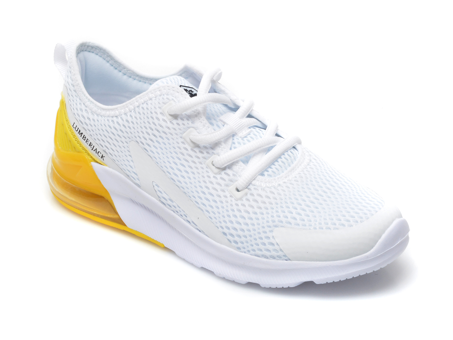 Pantofi sport LUMBERJACK albi, A961002, din material textil imagine Black Friday 2021