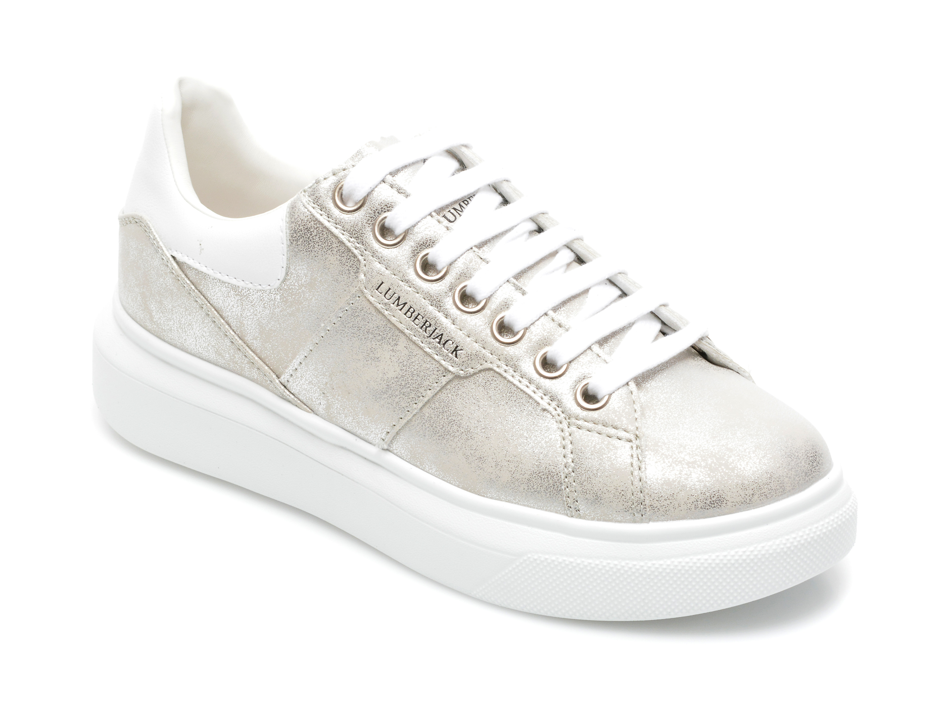 Pantofi sport LUMBERJACK argintii, B611001, din piele ecologica