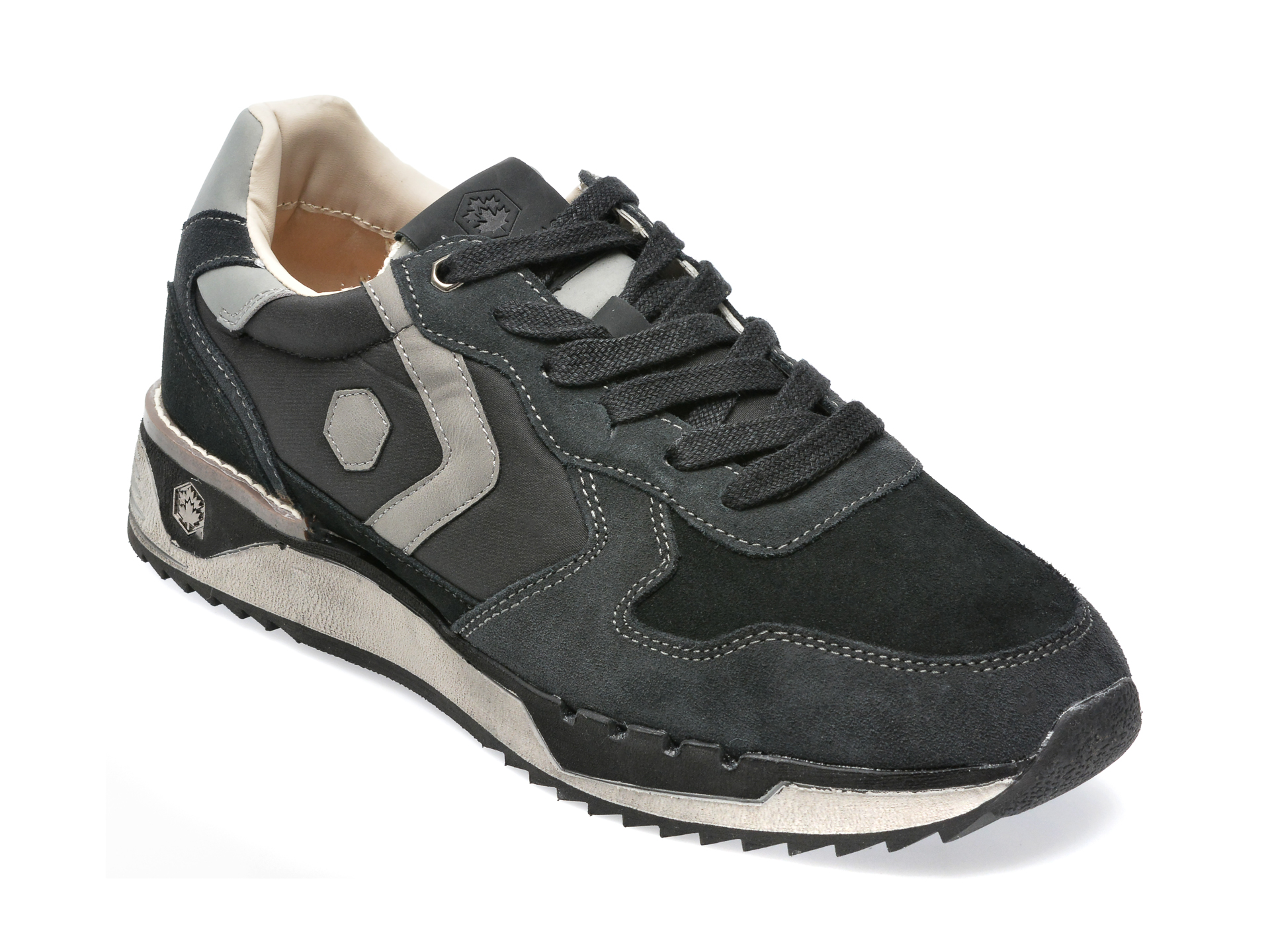 Pantofi sport LUMBERJACK negri, C101004, din piele naturala /barbati/pantofi imagine noua
