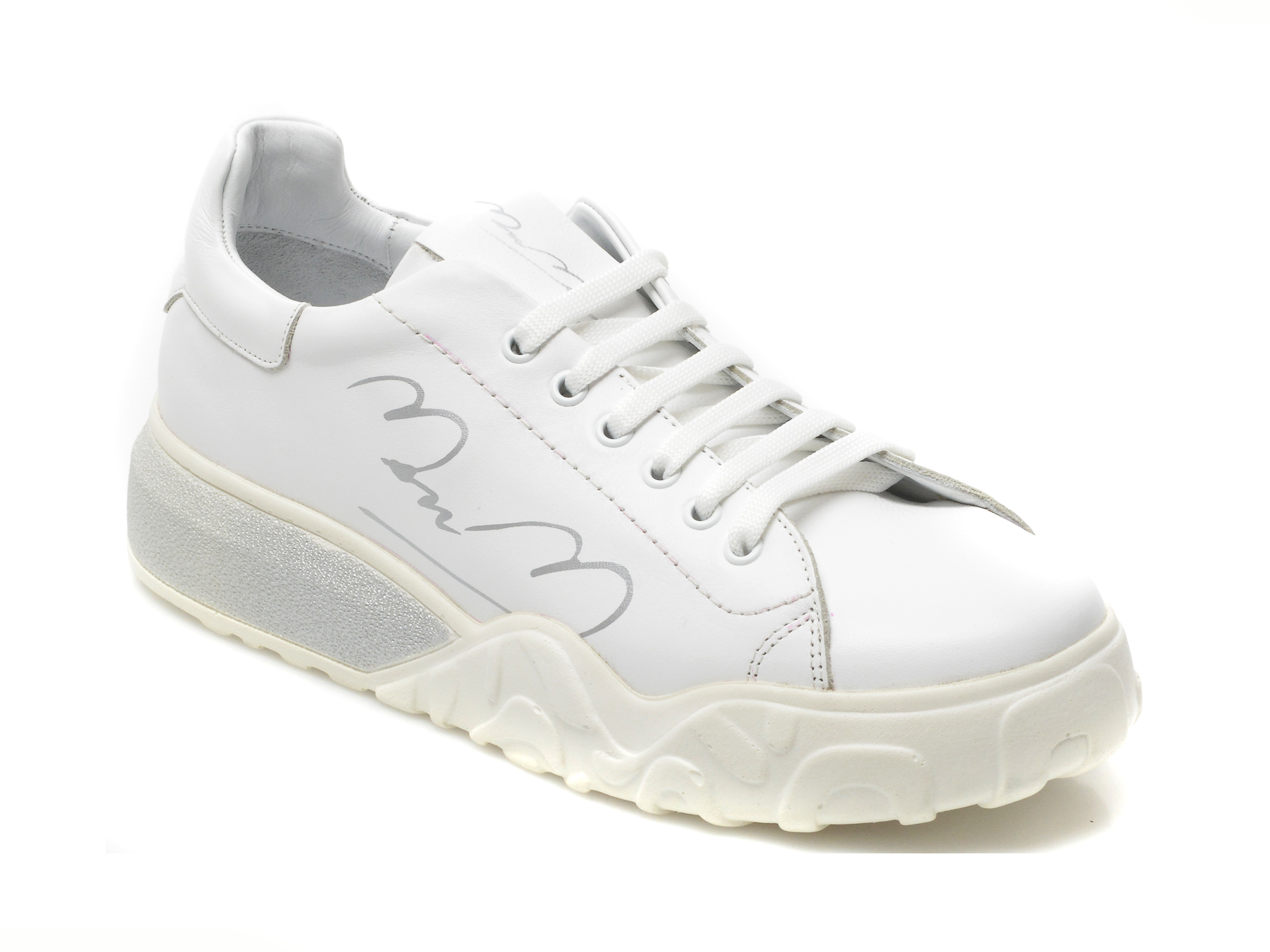 Pantofi sport MAGNOLYA albi, 141, din piele naturala MAGNOLYA