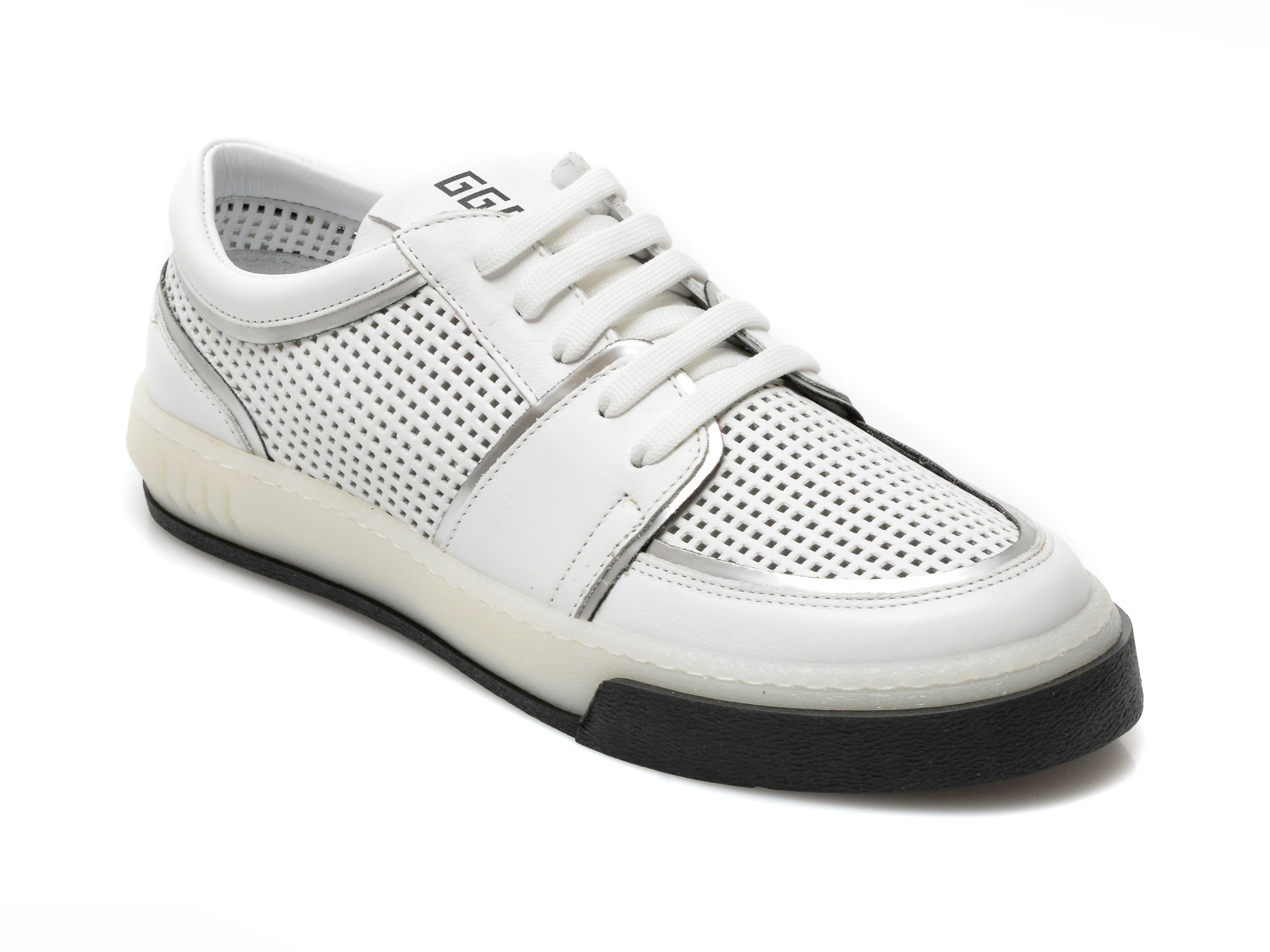 Pantofi sport MAGNOLYA albi, 168, din piele naturala MAGNOLYA imagine noua