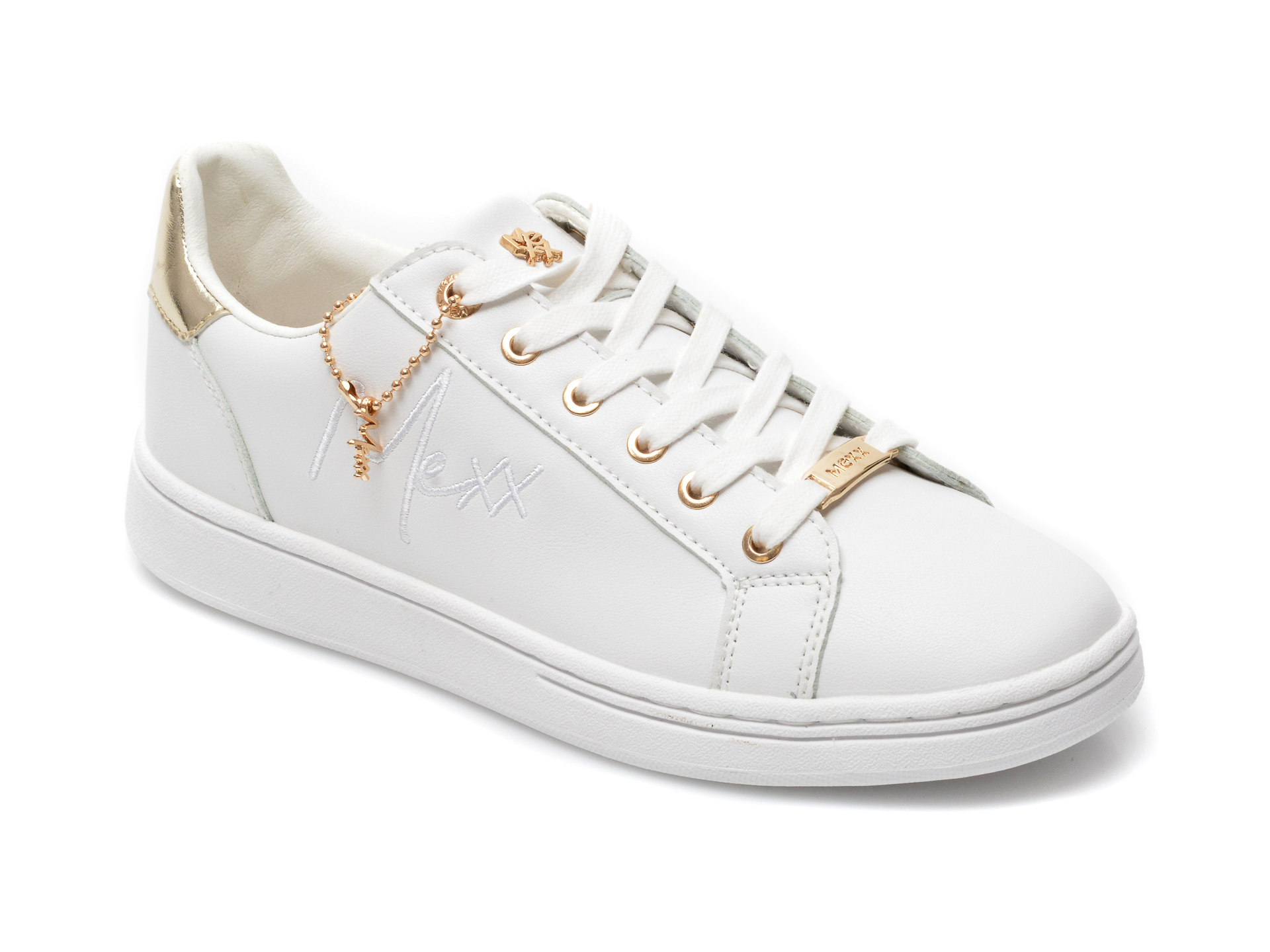 Pantofi sport MEXX albi, QP0308, din piele ecologica imagine Black Friday 2021