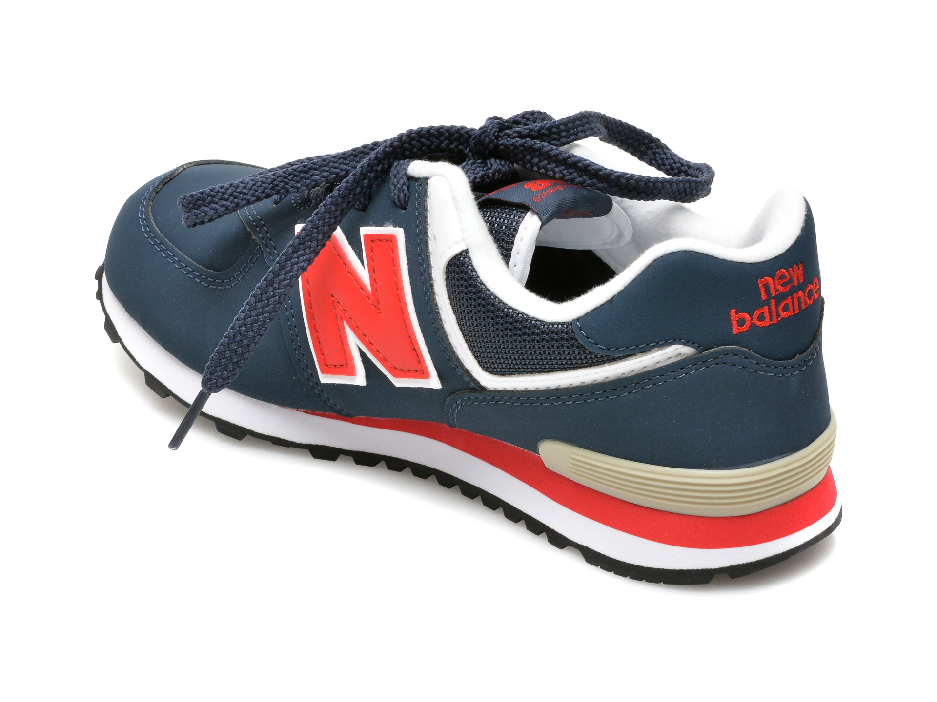 Pantofi sport NEW BALANCE bleumarin, GC574, din material textil si piele ecologica - 5