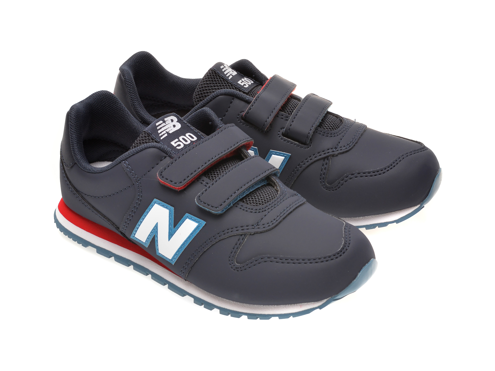 Pantofi sport NEW BALANCE bleumarin, YV500, din piele ecologica - 4