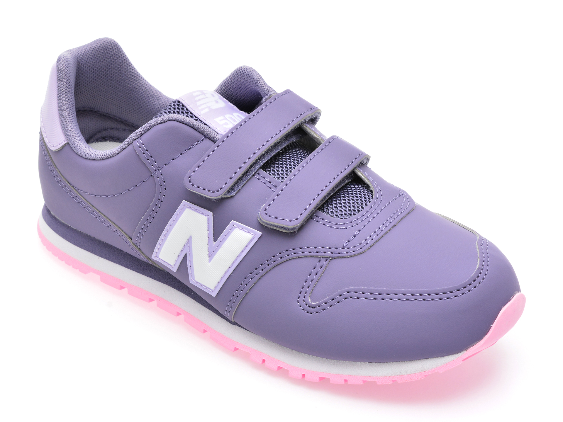 Pantofi sport NEW BALANCE mov, PV500, din piele ecologica /copii/incaltaminte