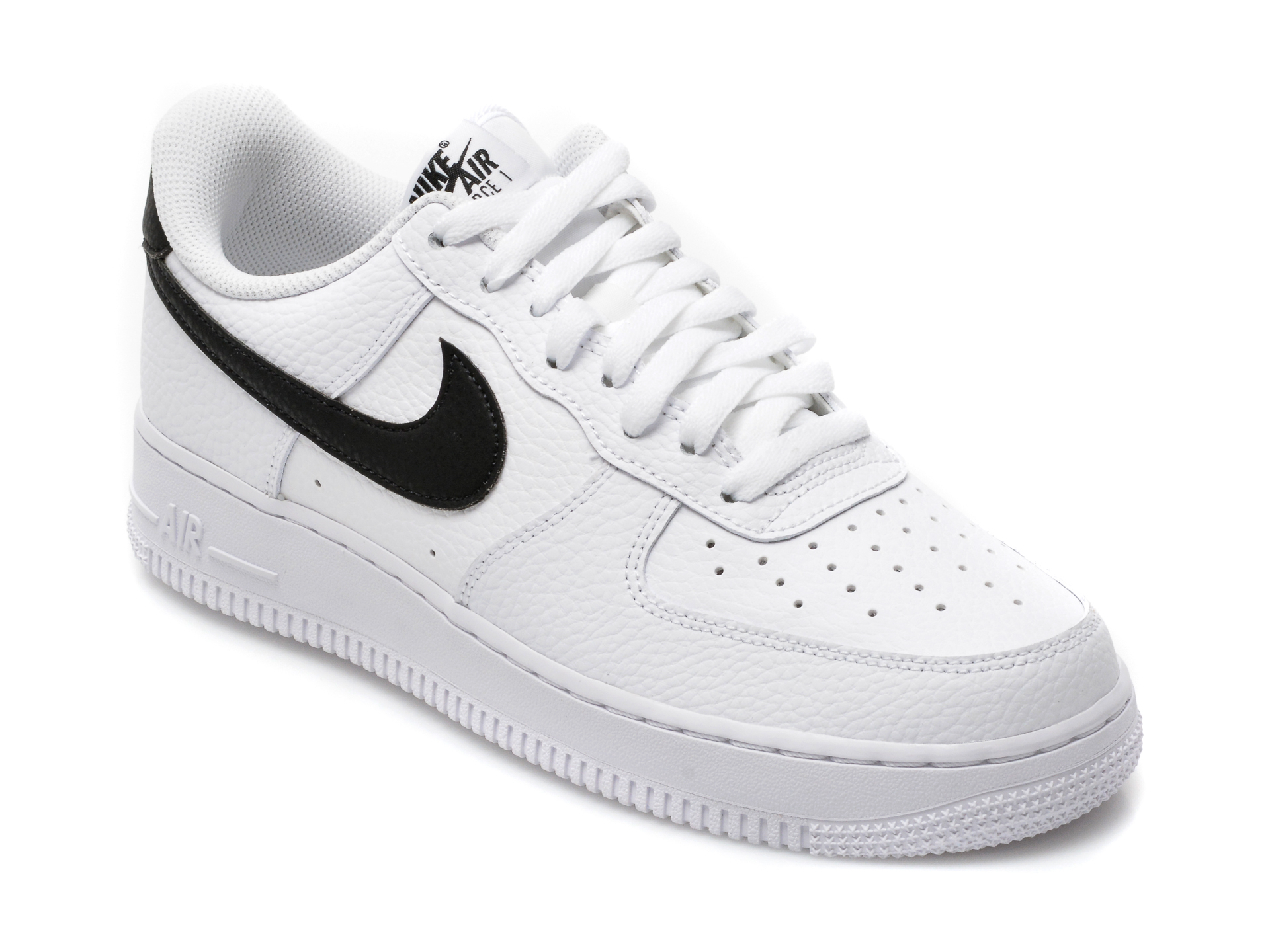 Pantofi sport NIKE albi, AIR FORCE 1 07 AN21, din piele naturala Nike