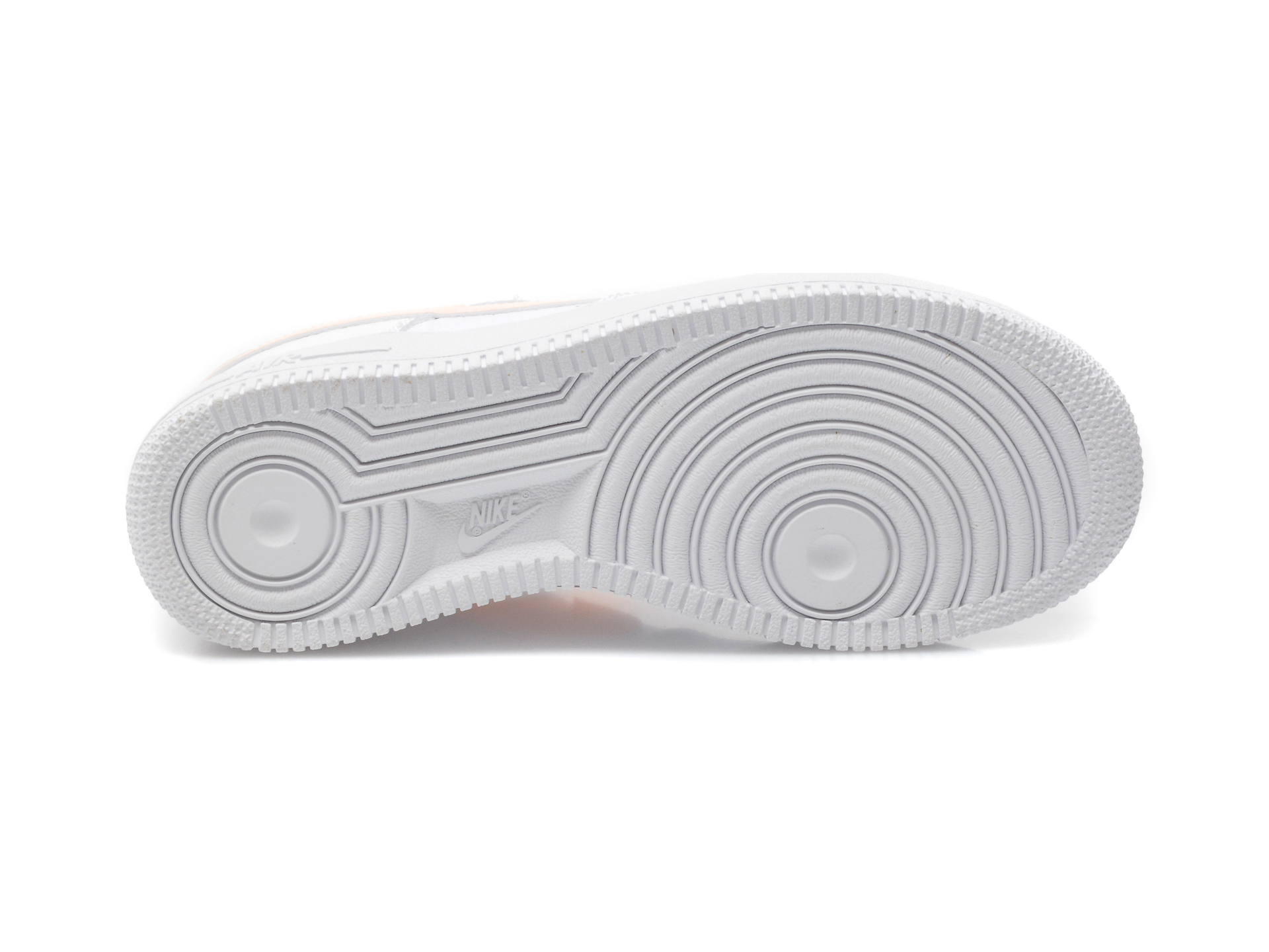 Pantofi sport NIKE albi, AIR FORCE 1 (GS), din piele naturala - 7