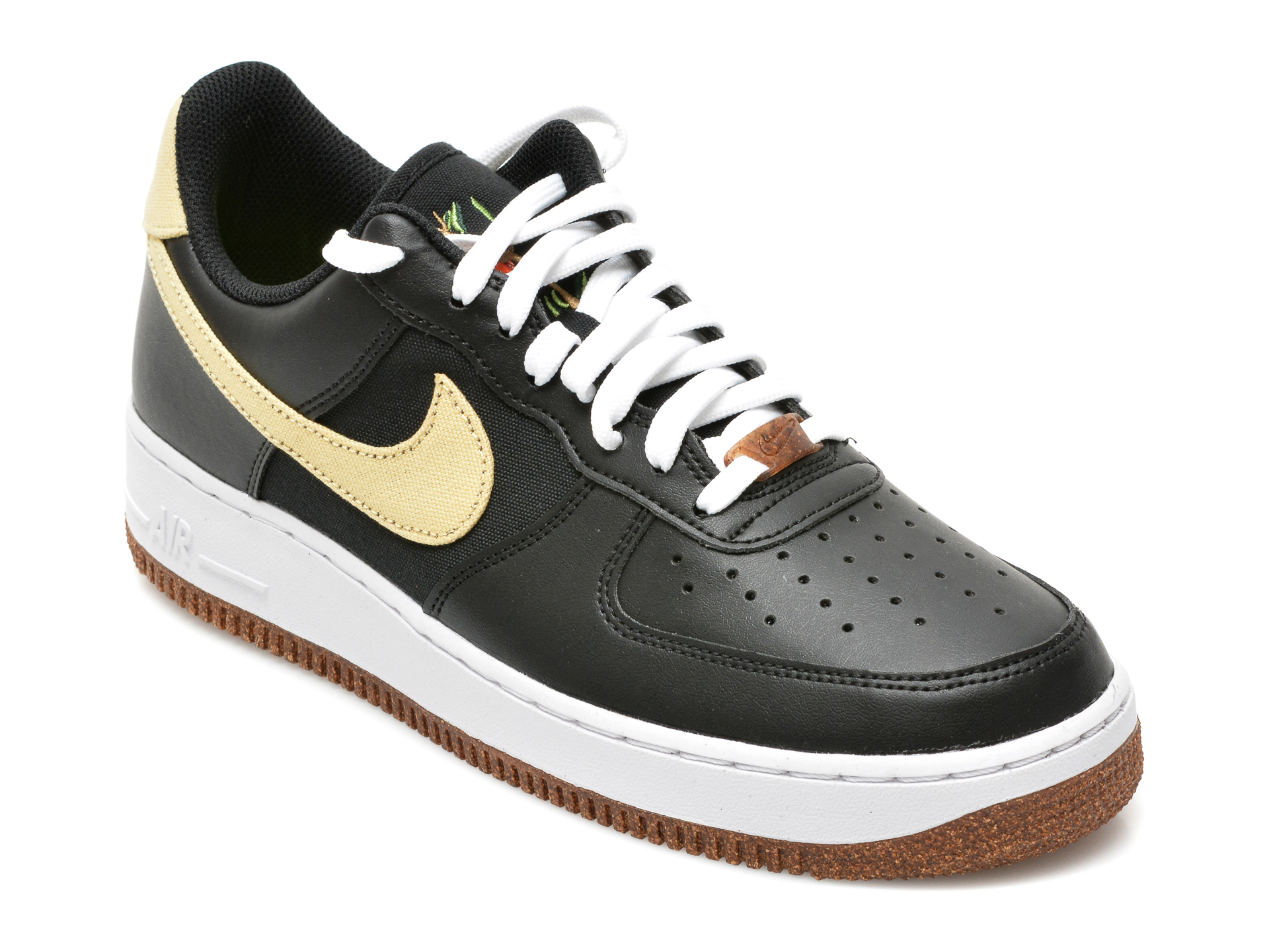 Pantofi sport NIKE negri, AIR FORCE 1 07 LV8, din piele ecologica Nike Nike