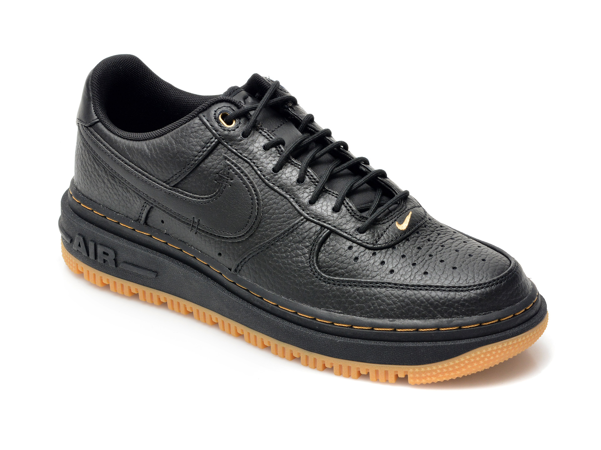 Pantofi sport NIKE negri, AIR FORCE 1 LUXE, din piele naturala Nike imagine noua