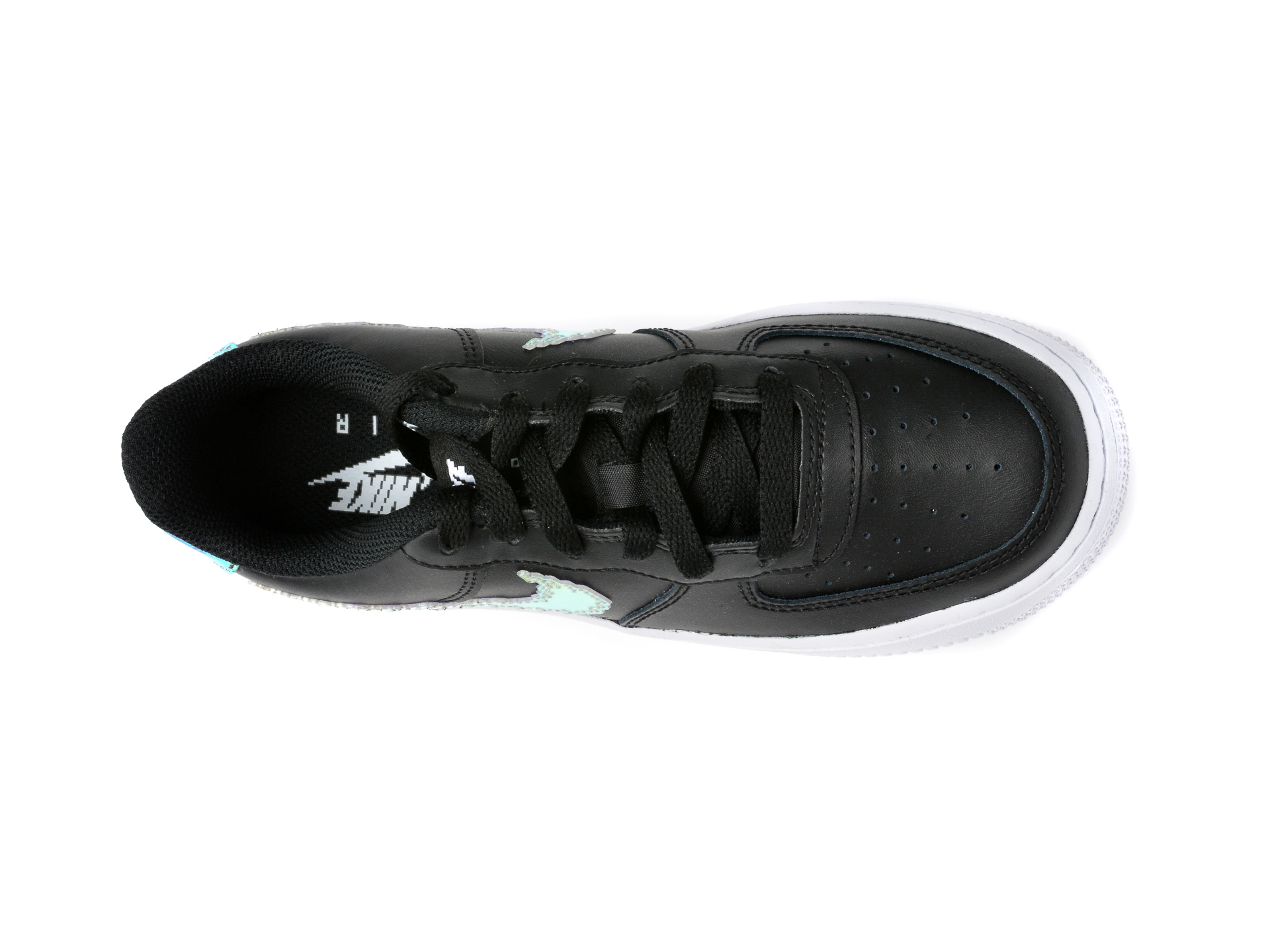 Pantofi sport NIKE negri, AIR FORCE 1 LV8 (GS), din piele naturala - 6
