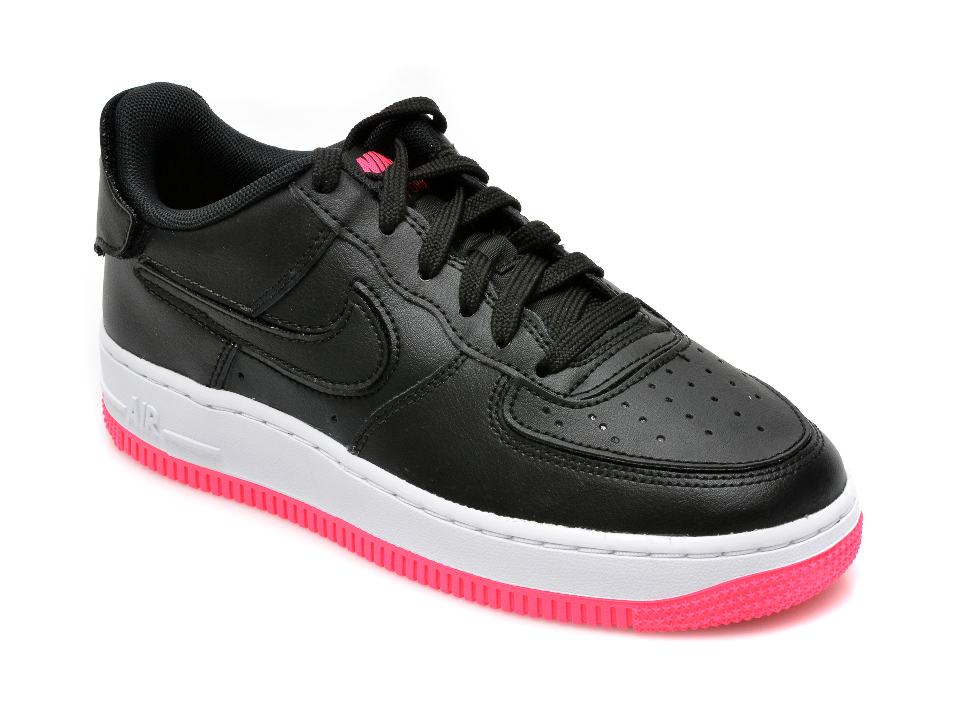 Pantofi sport NIKE negri, NIKE AF1/1 (GS), din piele ecologica Nike Nike
