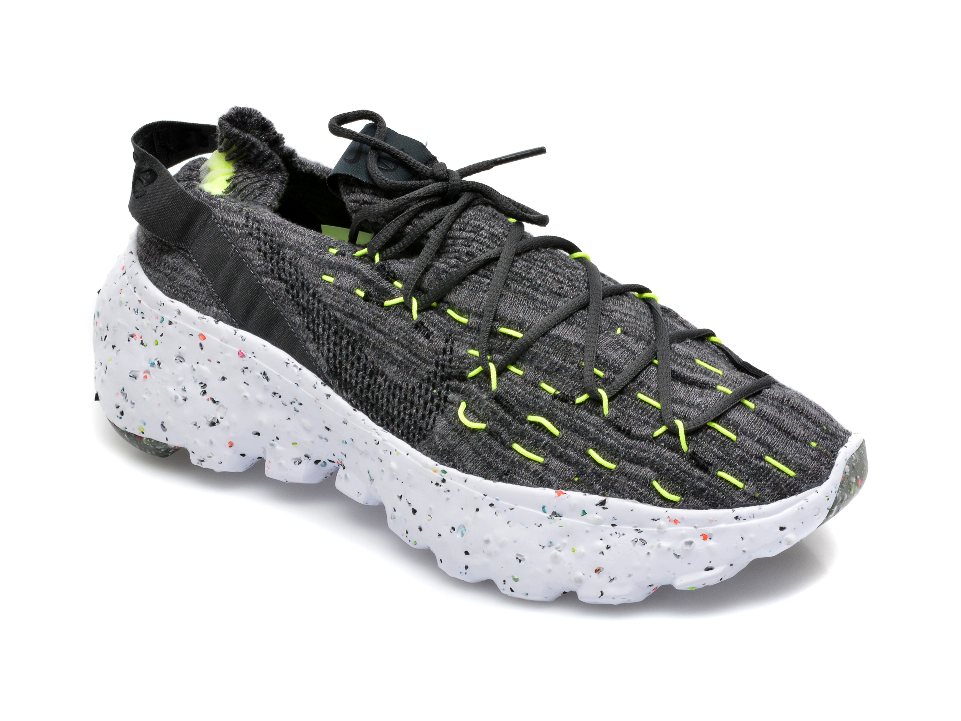 Pantofi sport NIKE negri, NIKE SPACE HIPPIE 04, din material textil imagine Black Friday 2021