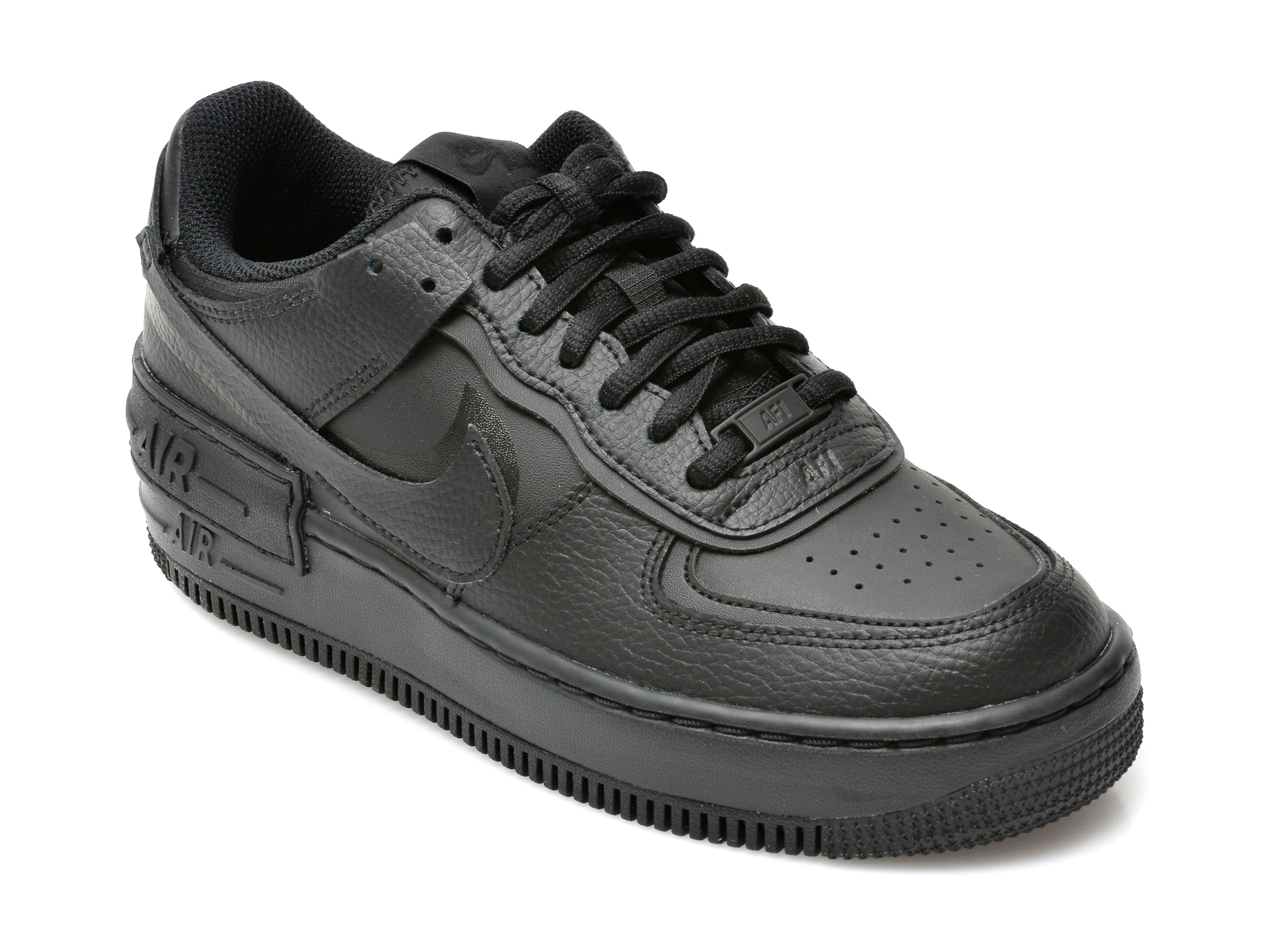 Pantofi sport NIKE negri, W AF1 SHADOW, din piele naturala Nike Nike