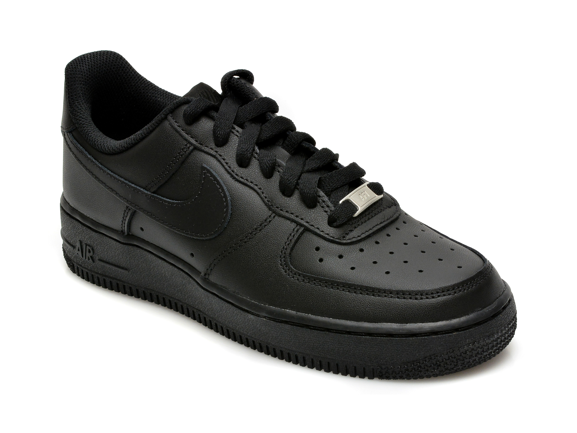 Pantofi sport NIKE negri, WMNS AIR FORCE 1 07, din piele naturala imagine Black Friday 2021