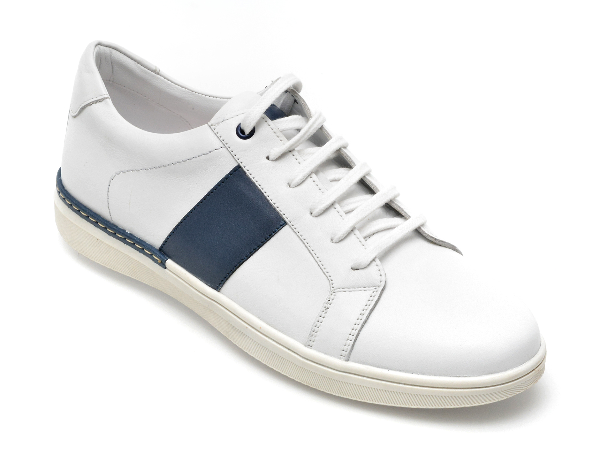 Pantofi sport OTTER albi, 3425, din piele naturala /sale imagine super redus 2022