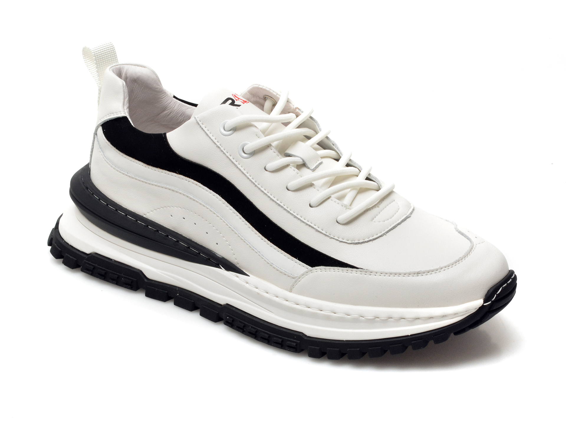 Pantofi sport OTTER albi, T1689, din piele naturala Otter imagine 2022 reducere