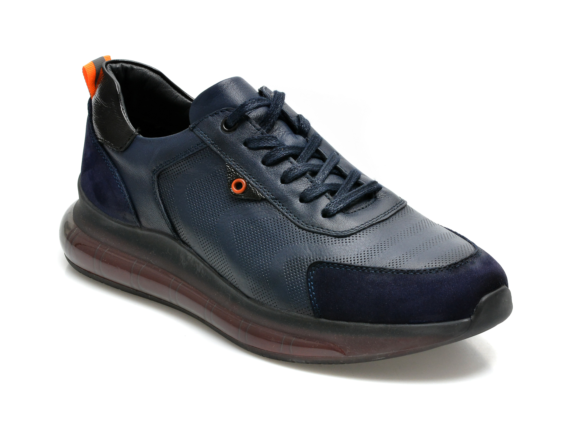 Pantofi sport OTTER bleumarin, 13701, din piele naturala /barbati/pantofi imagine super redus 2022