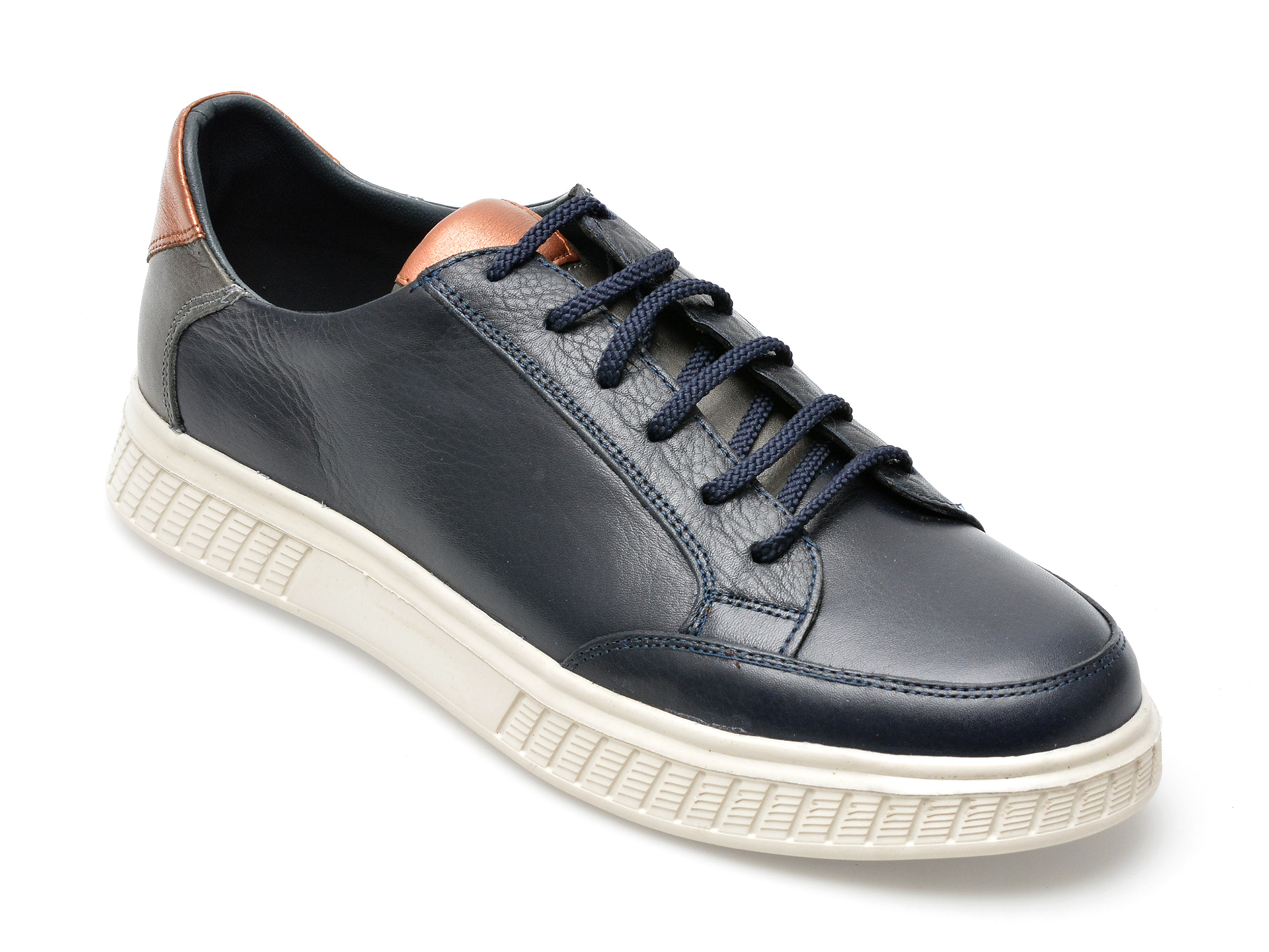 Pantofi sport OTTER bleumarin, EF426, din piele naturala /barbati/pantofi