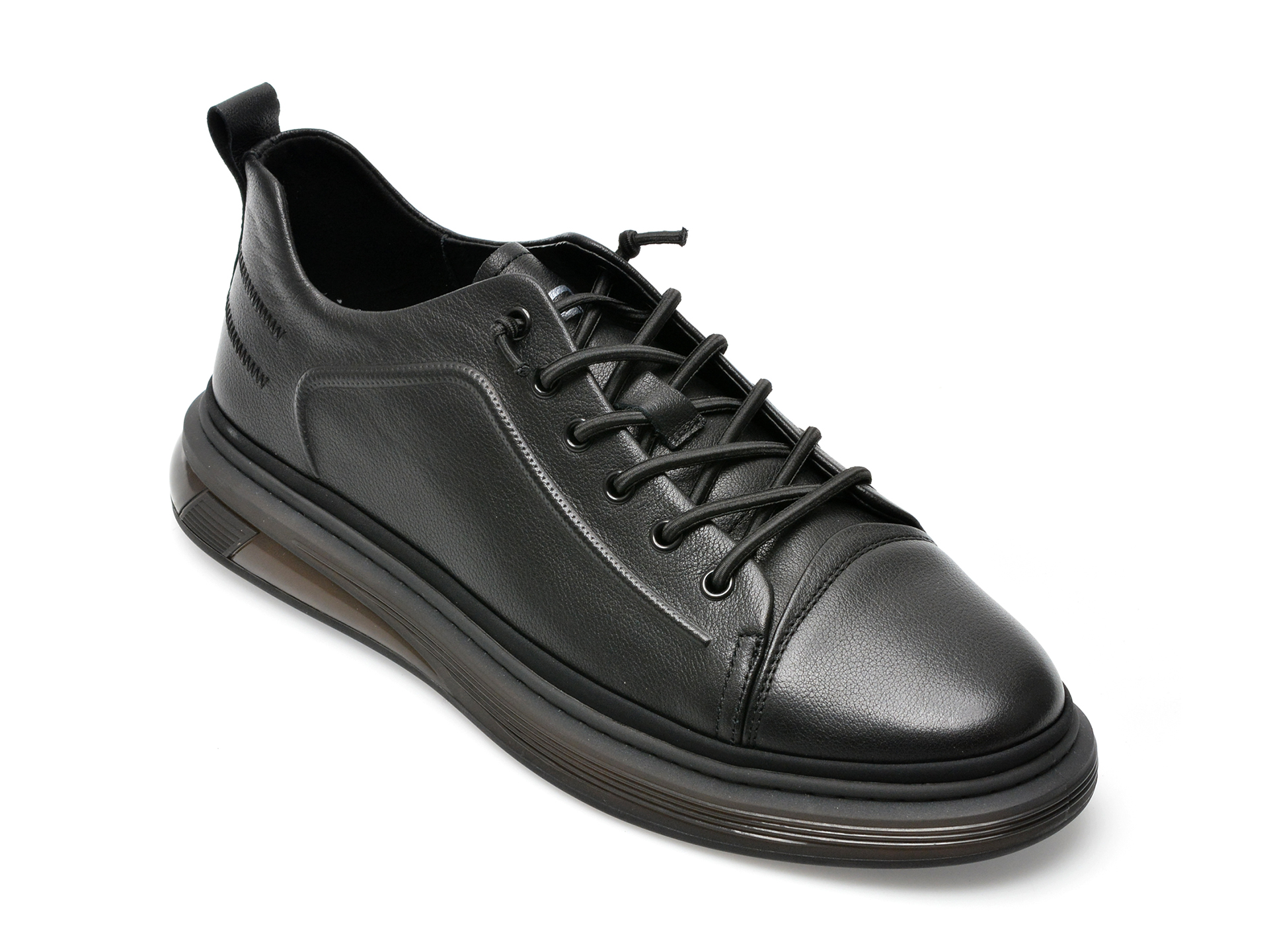 Pantofi sport OTTER negri, 1223, din piele naturala /barbati/pantofi imagine noua