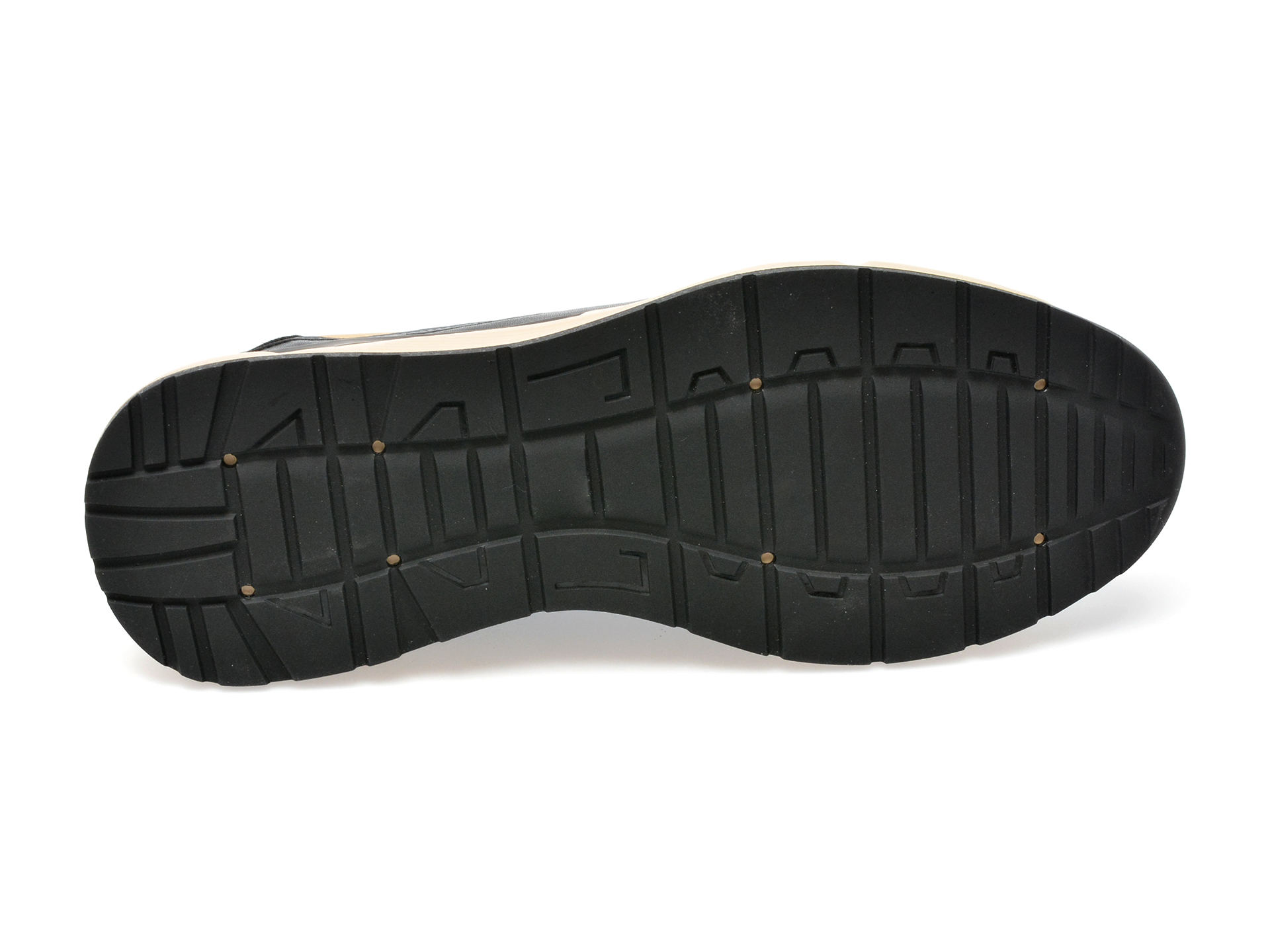Pantofi sport OTTER negri, 1231, din piele naturala