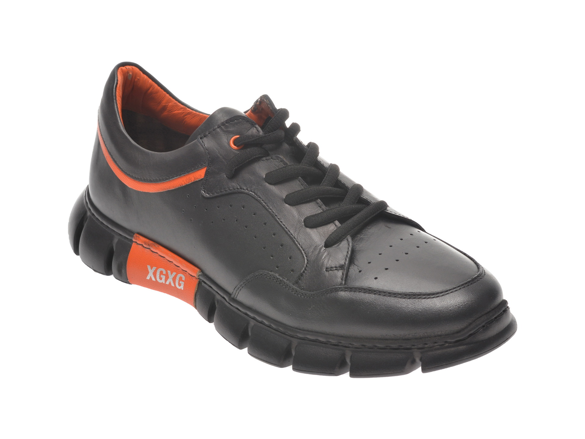Pantofi sport OTTER negri, 40101, din piele naturala