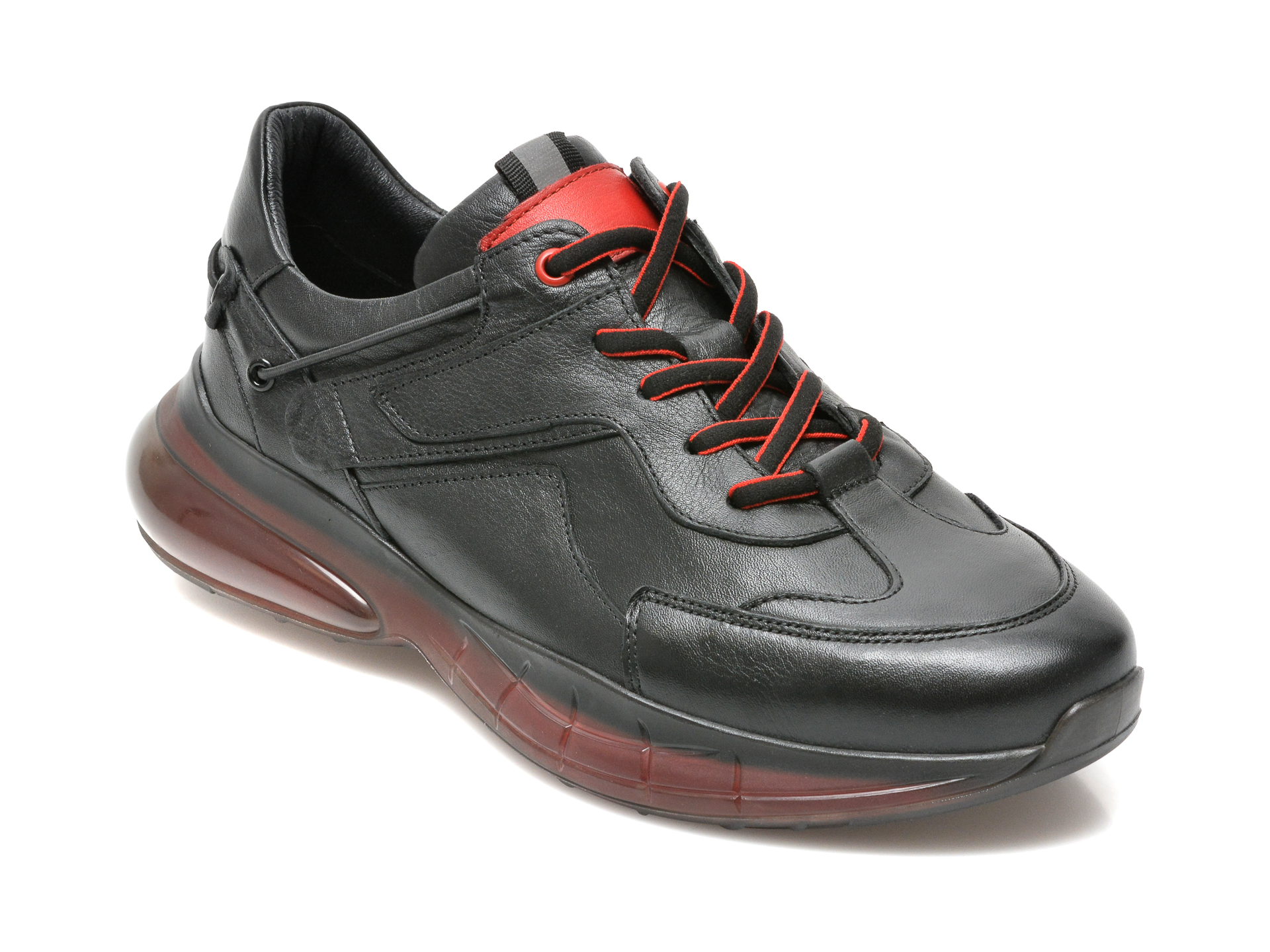 Pantofi sport OTTER negri, 58802, din piele naturala Otter imagine 2022 13clothing.ro