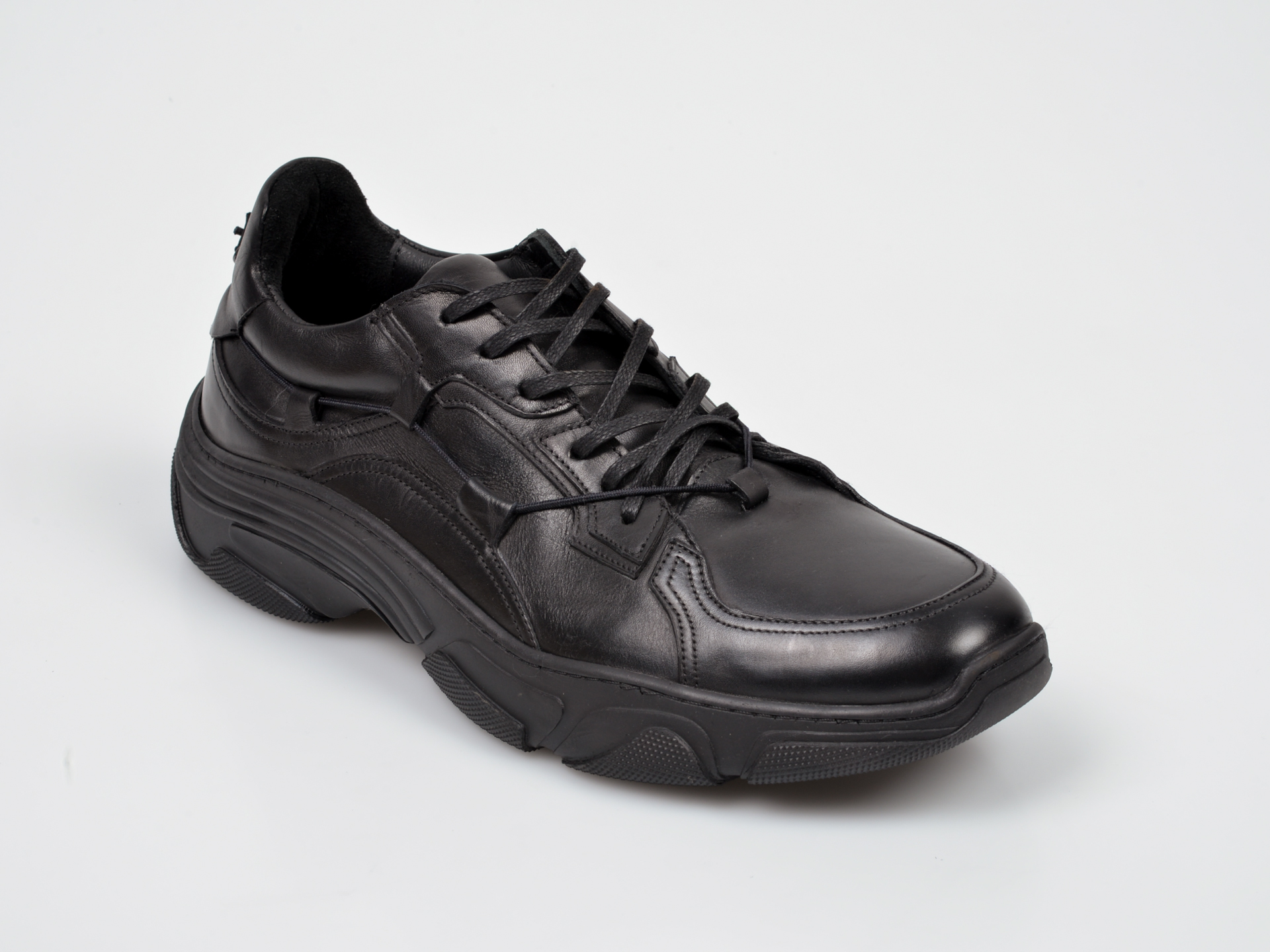 Pantofi sport OTTER negri, 80101, din piele naturala