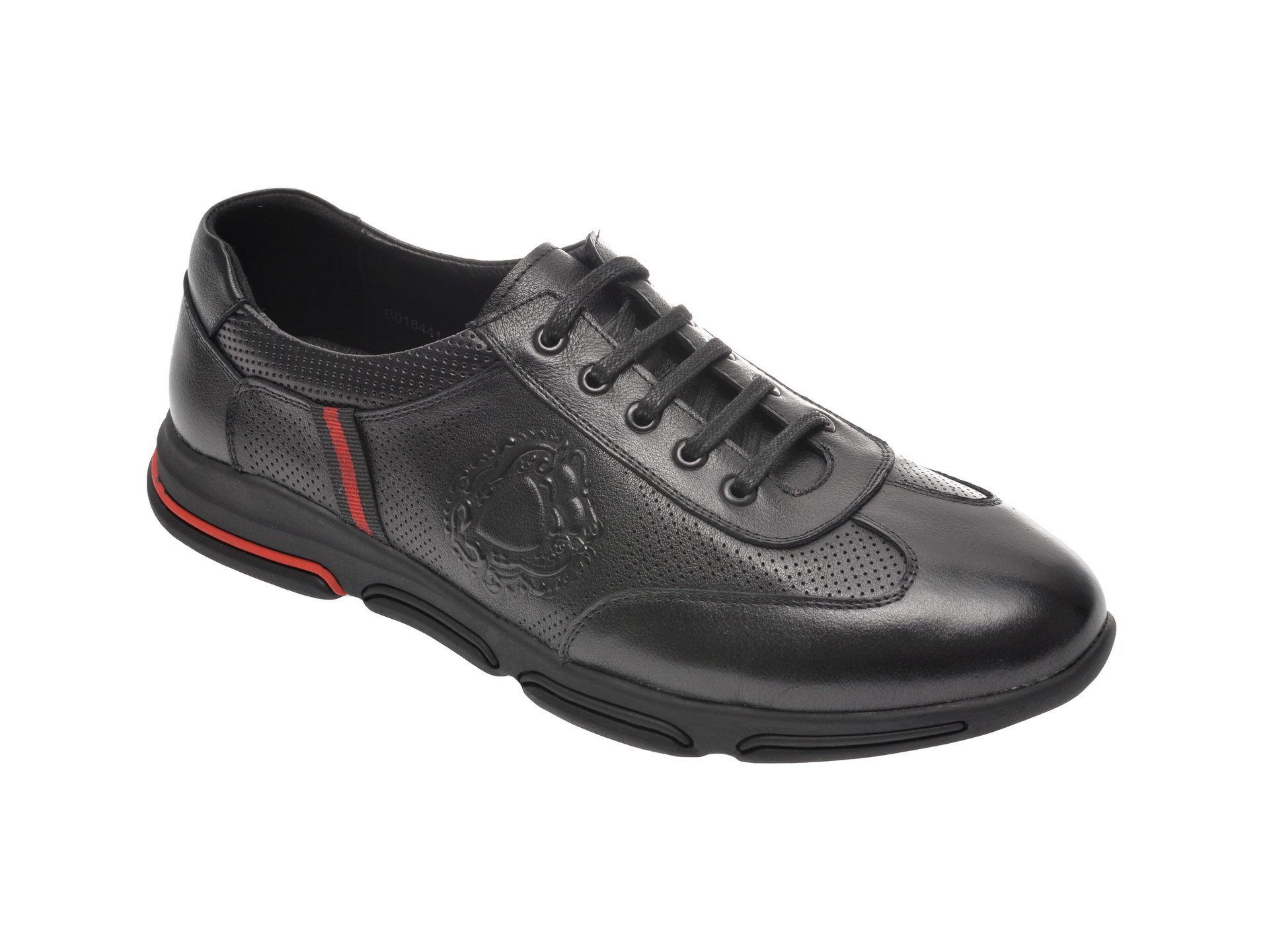 Pantofi sport OTTER negri, B018441, din piele naturala