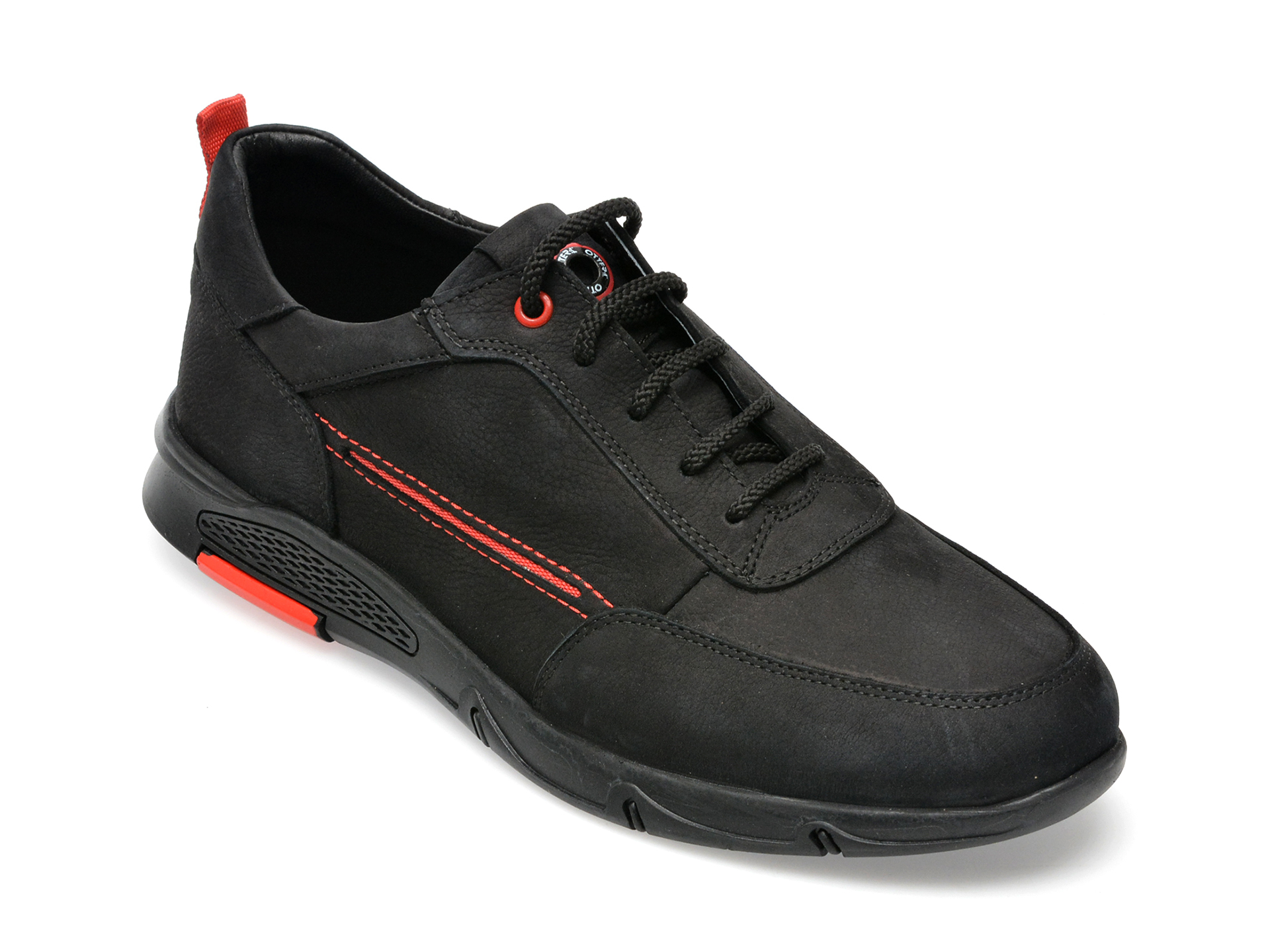Pantofi sport OTTER negri, CASP15, din nabuc BARBATI 2023-09-28