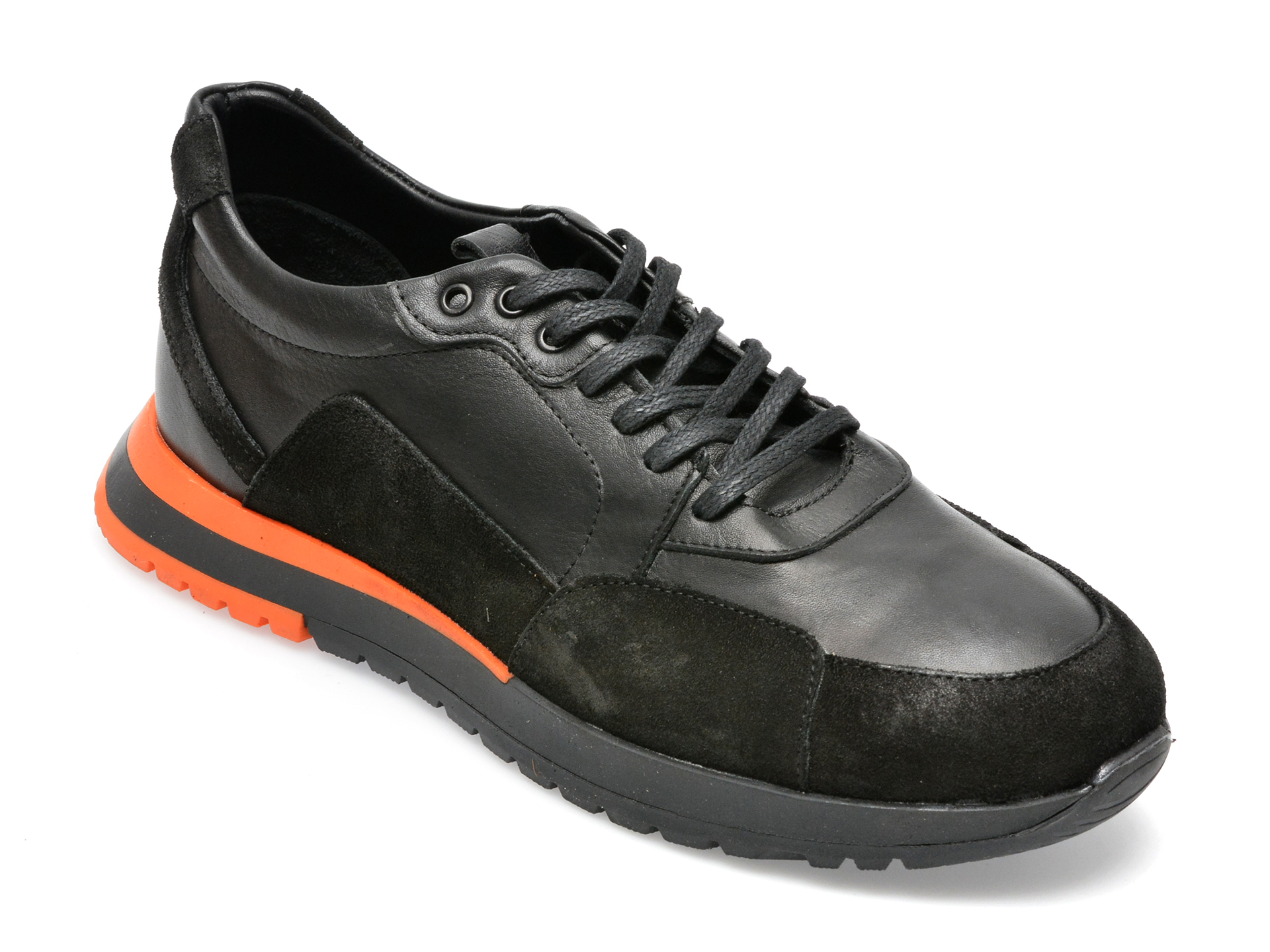 Pantofi sport OTTER negri, M66409, din piele naturala