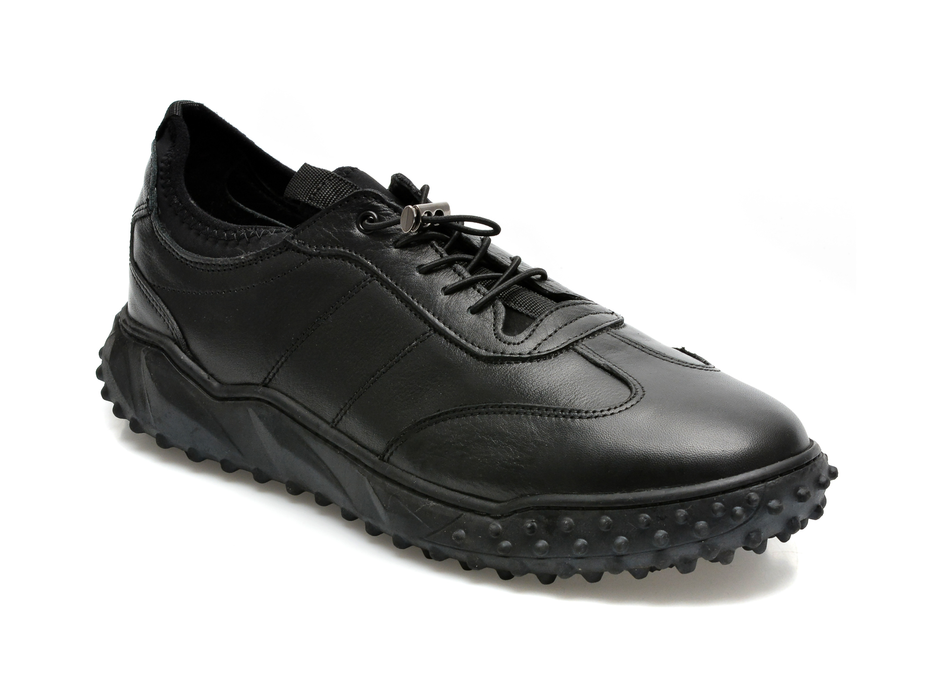 Pantofi sport OTTER negri, M66499, din piele naturala /barbati/pantofi imagine super redus 2022