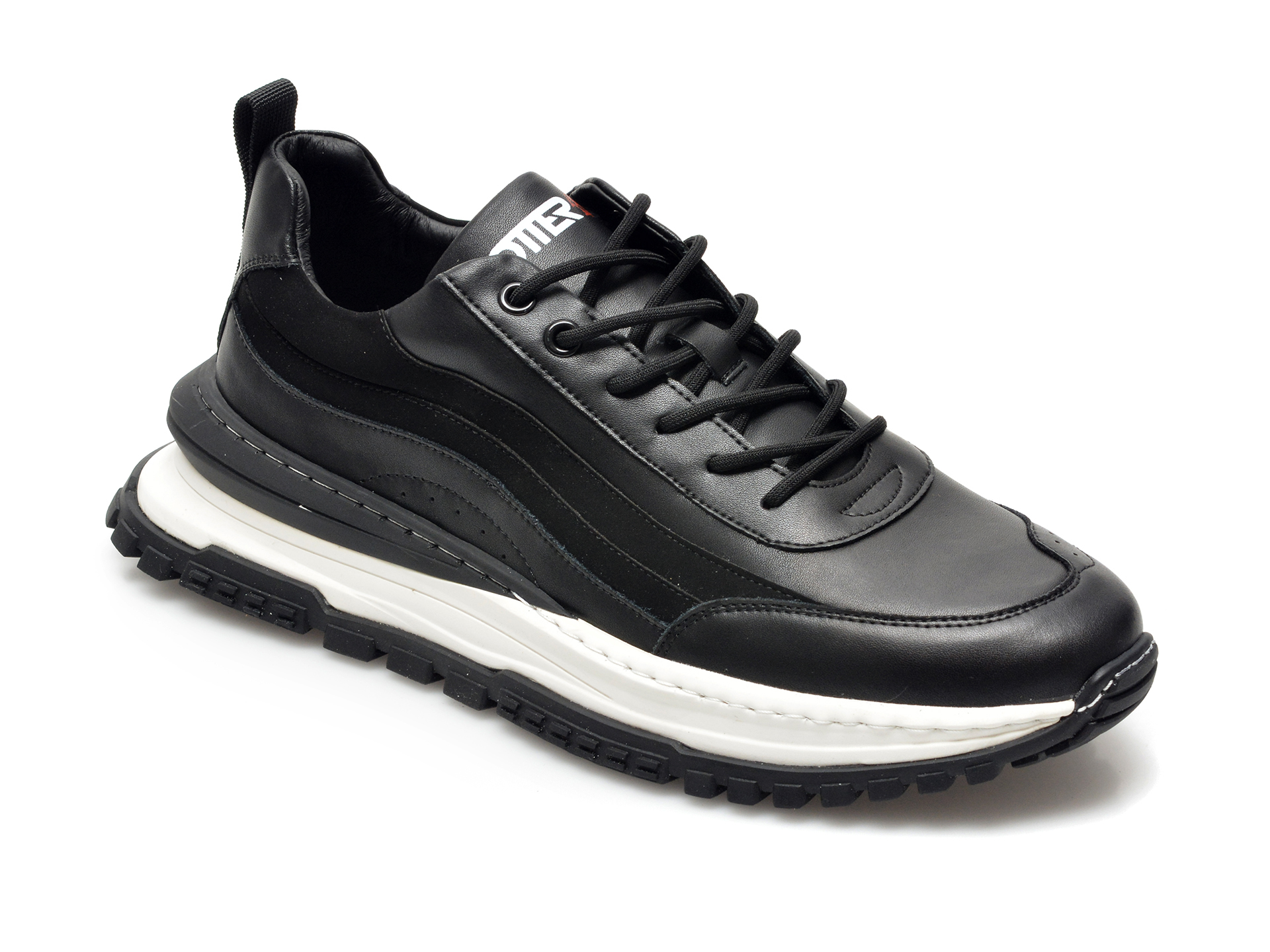 Pantofi sport OTTER negri, T1689, din piele naturala 2023 ❤️ Pret Super Black Friday otter.ro imagine noua 2022