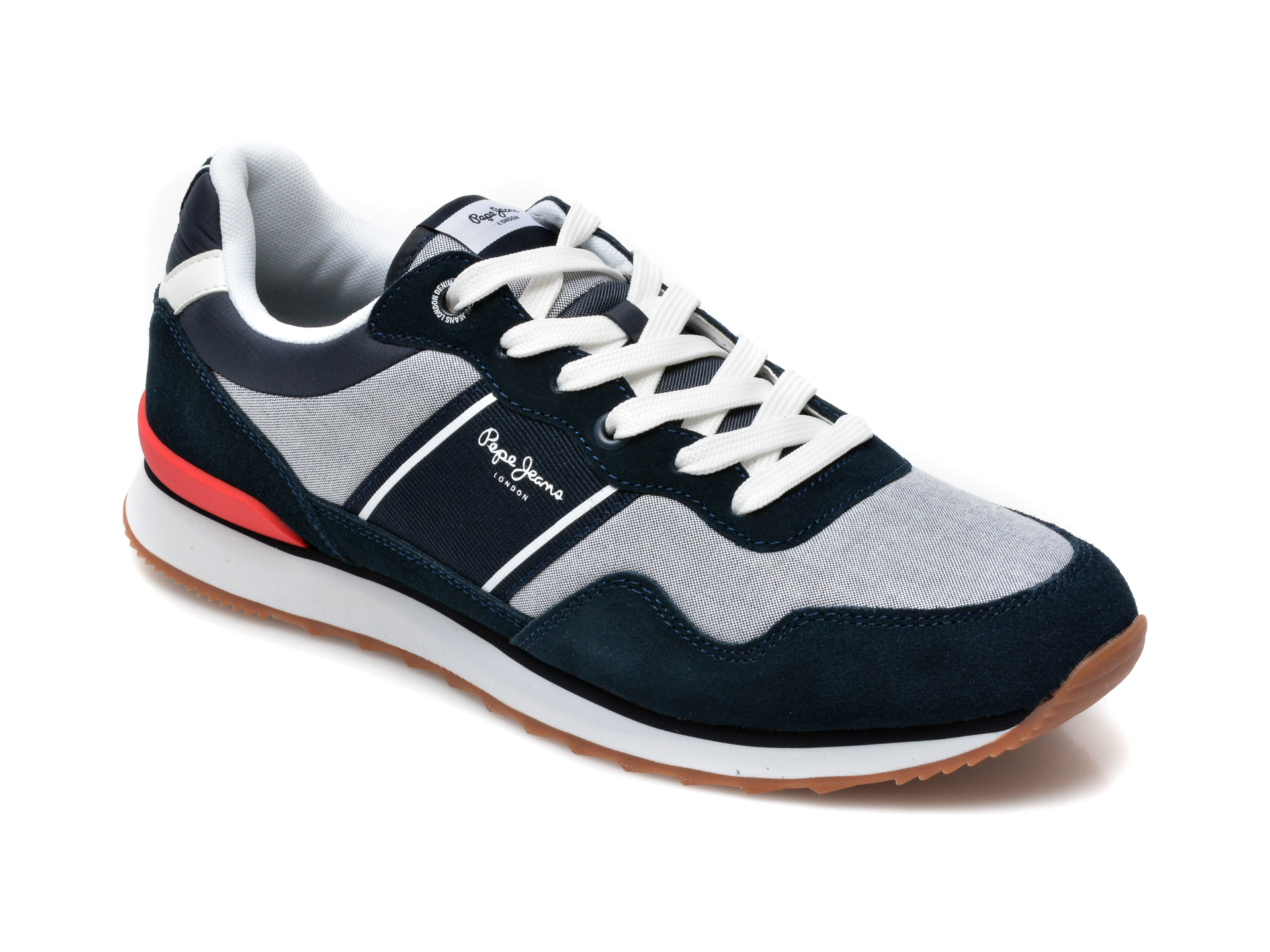 Pantofi sport PEPE JEANS albastri, 3070399, din material textil si piele intoarsa otter.ro otter.ro