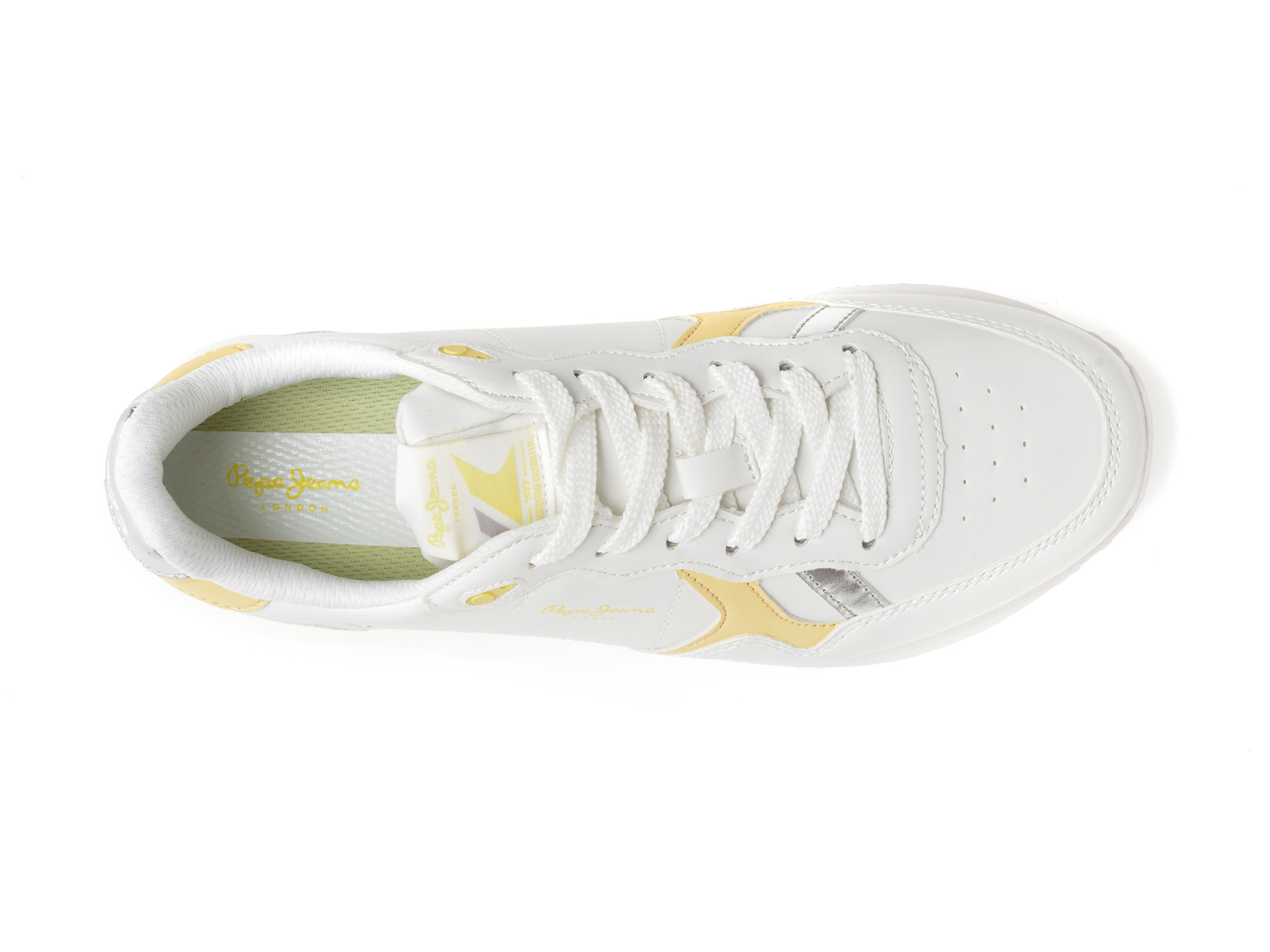 Poze Pantofi sport PEPE JEANS albi, LS31323, din piele ecologica otter.ro