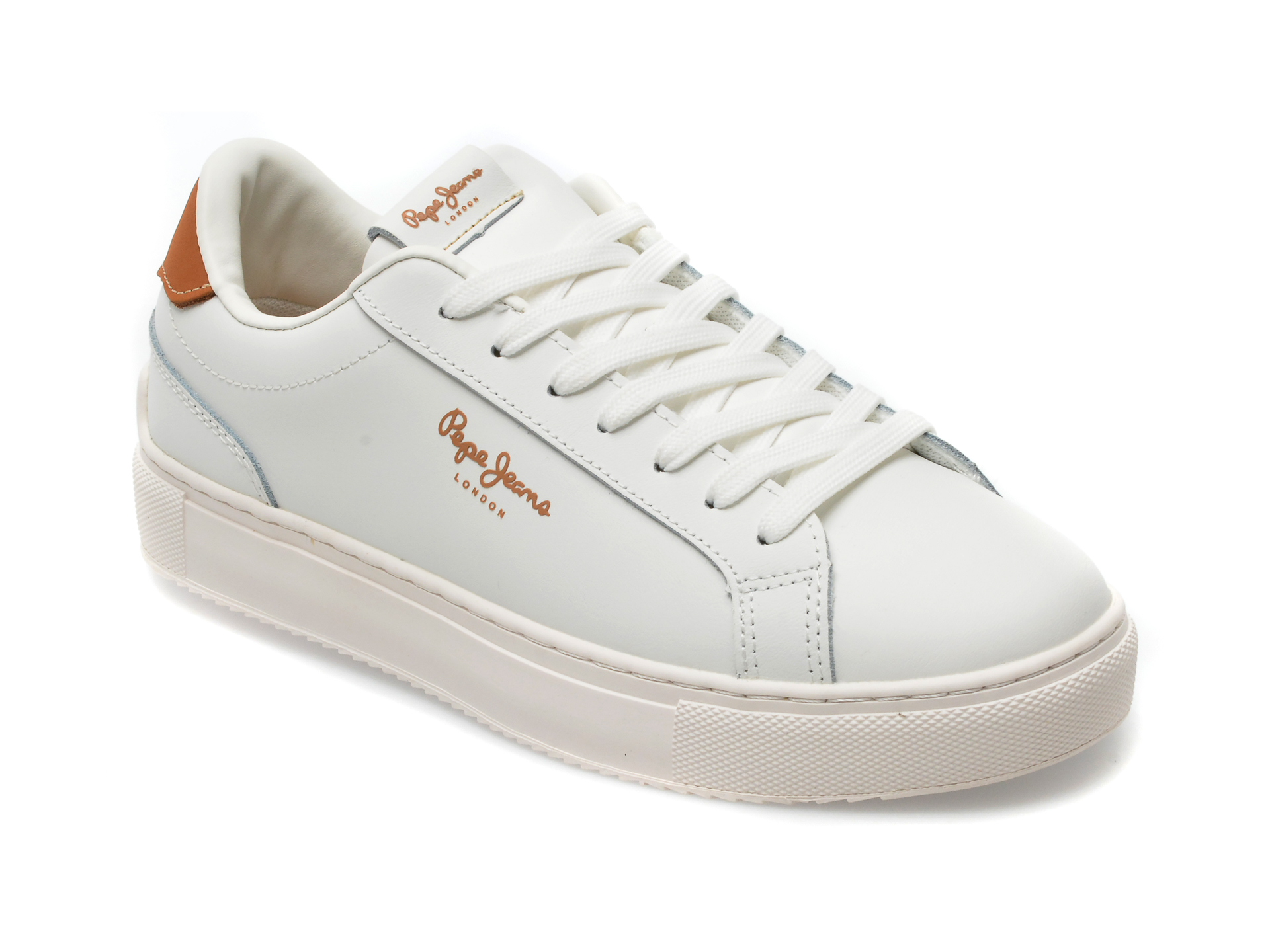 Pantofi sport PEPE JEANS albi, LS31472, din piele ecologica /femei/pantofi Femei