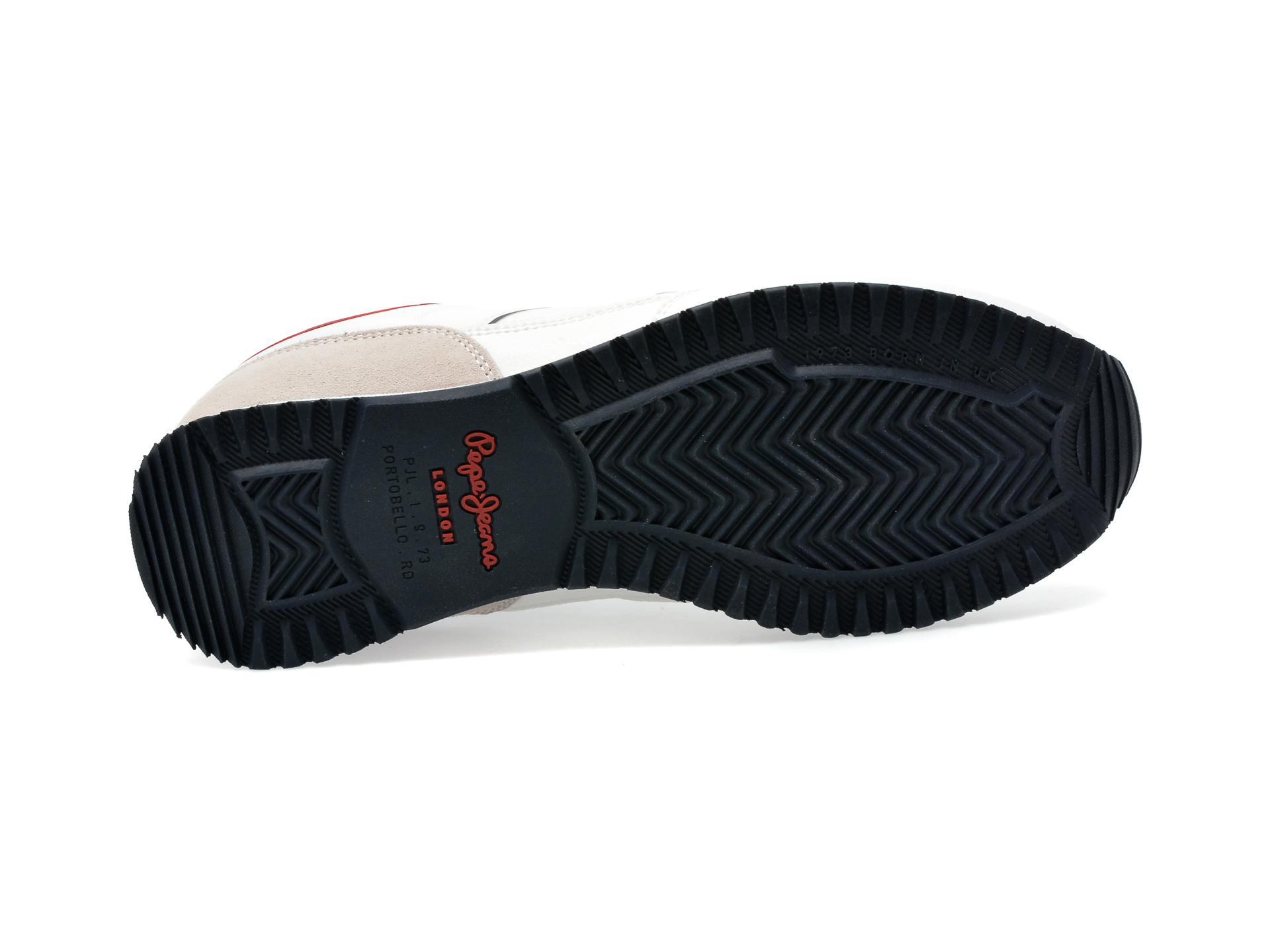 Pantofi sport PEPE JEANS albi, MS30907, din material textil si piele ecologica