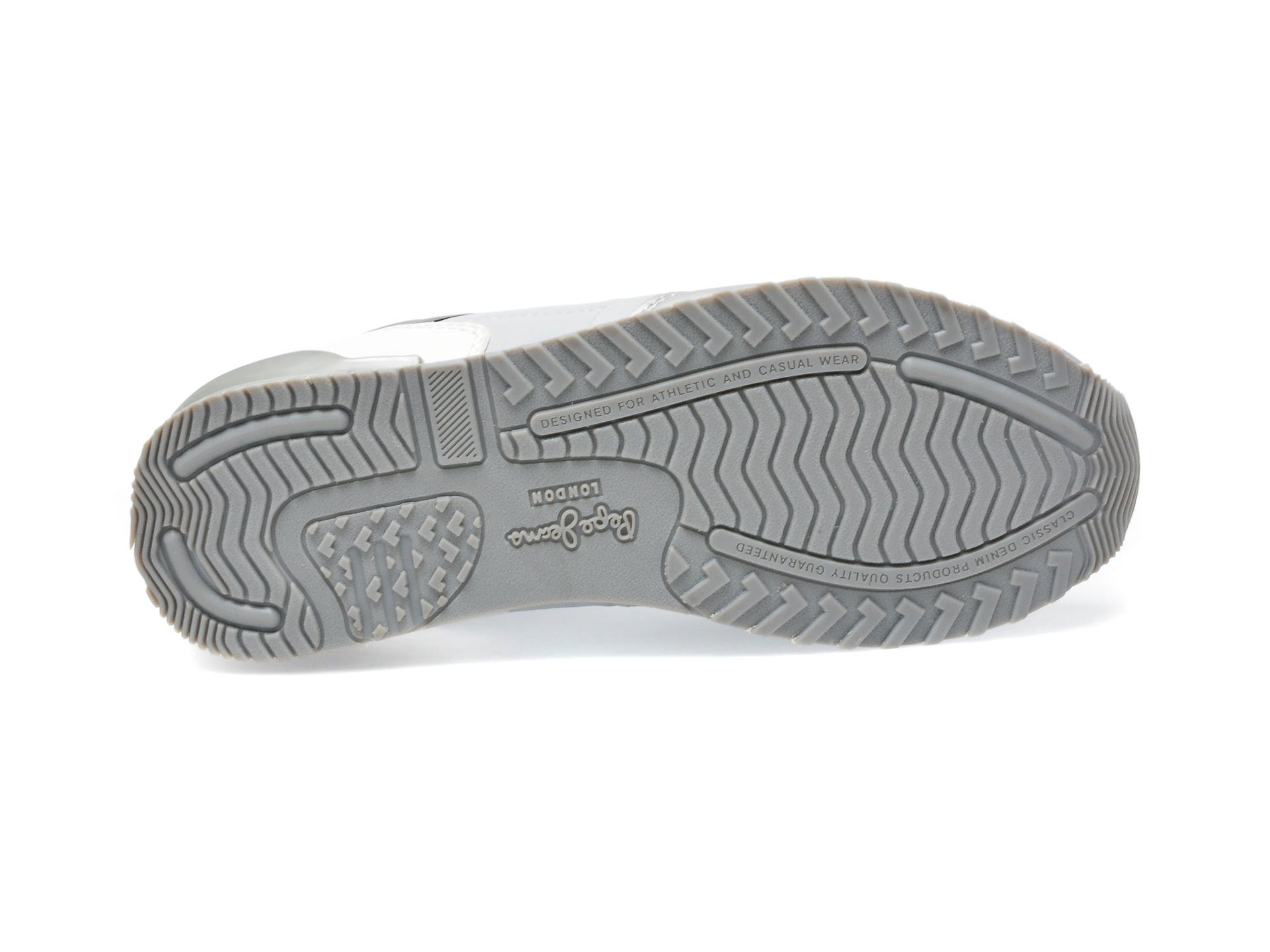 Pantofi sport PEPE JEANS argintii, LS31463, din material textil si piele ecologica