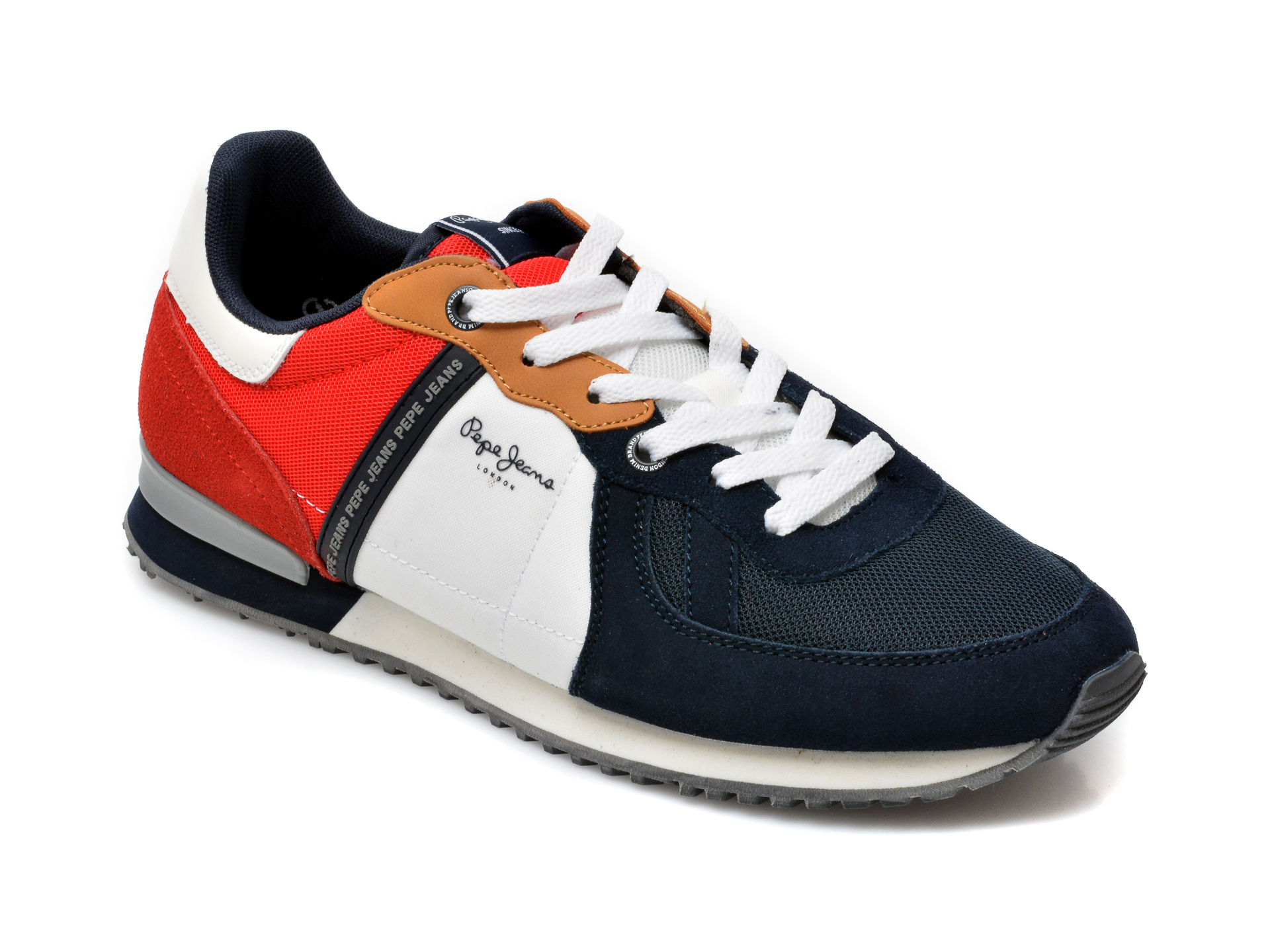 Pantofi sport PEPE JEANS bleumarin, 3072599, din material textil si piele naturala