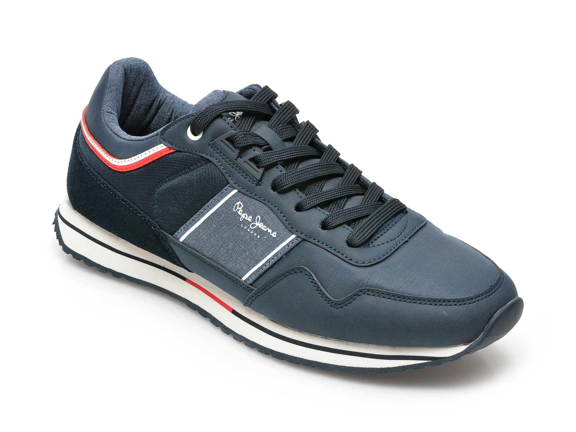 Pantofi sport PEPE JEANS bleumarin, MS30797, din material textil si piele ecologica 2023 ❤️ Pret Super Black Friday otter.ro imagine noua 2022